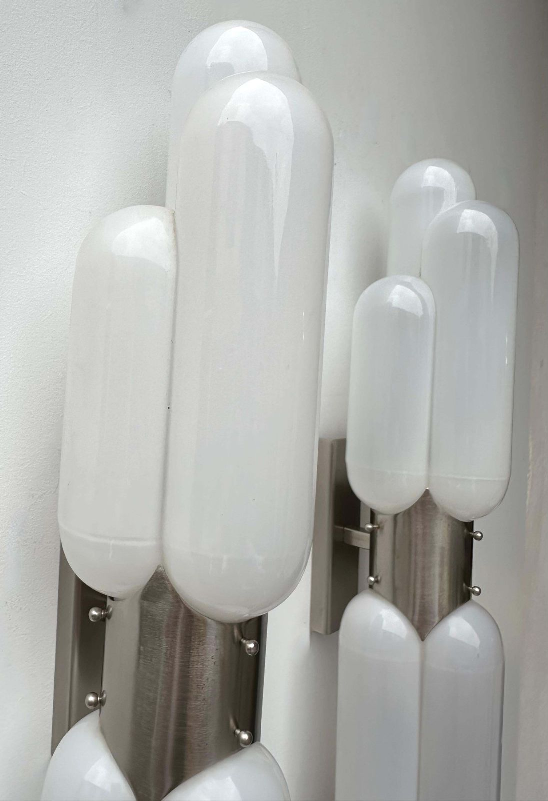 Pair Of Torpedo Murano Glass Sconces By Carlo Nason For Mazzega, Italy, 1970s photo vinterior