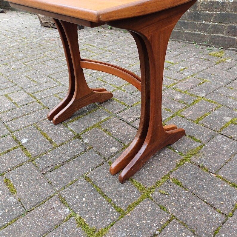 photo furniture Pair Of Vintage Retro Mid Century Modern Teak Side Tables – Scandinavian Style Maybe G Plan