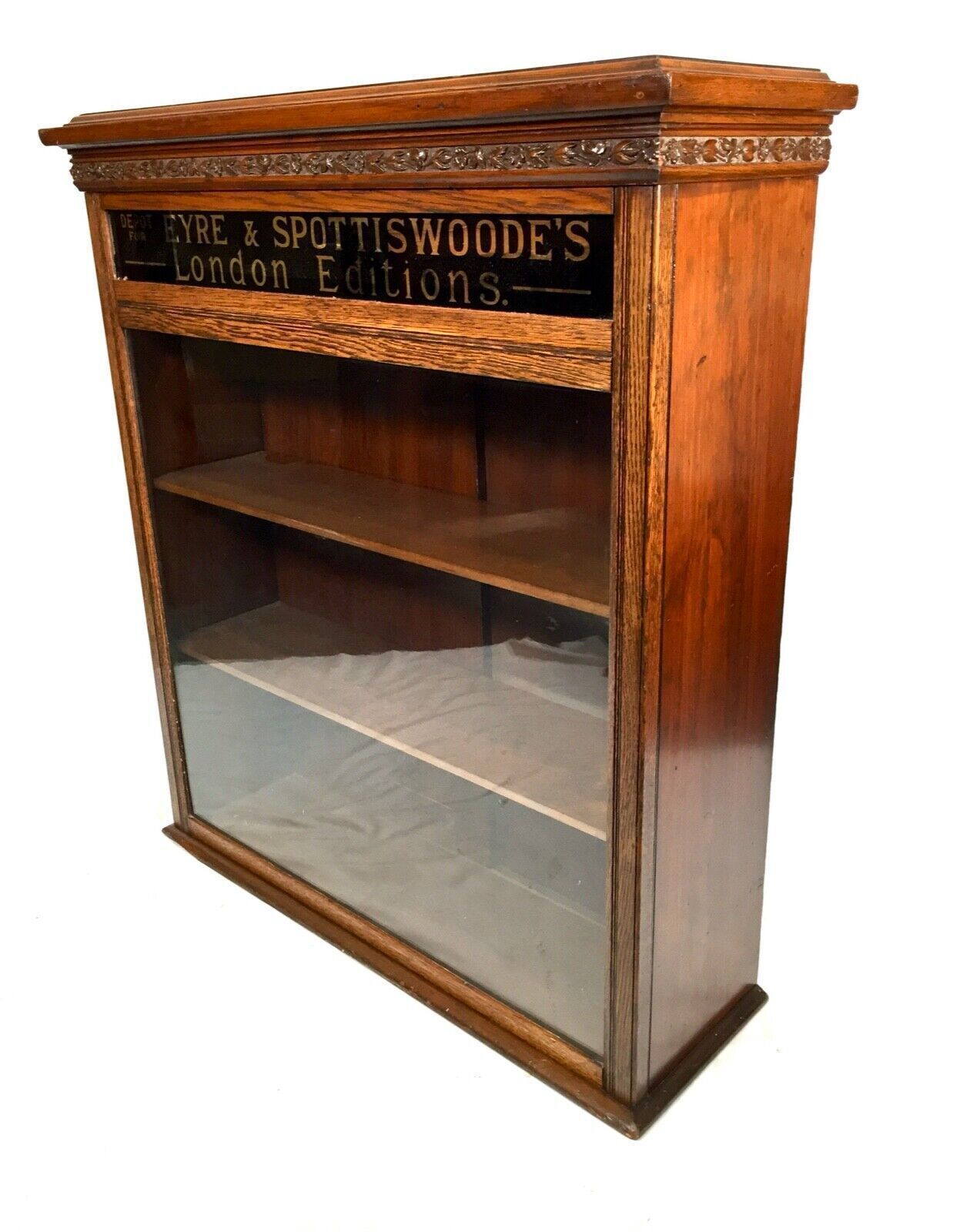 Antique Advertising Shop Display Cabinet Bookcase For Eyre & Spottiswoode C.1900 photo 1499.0