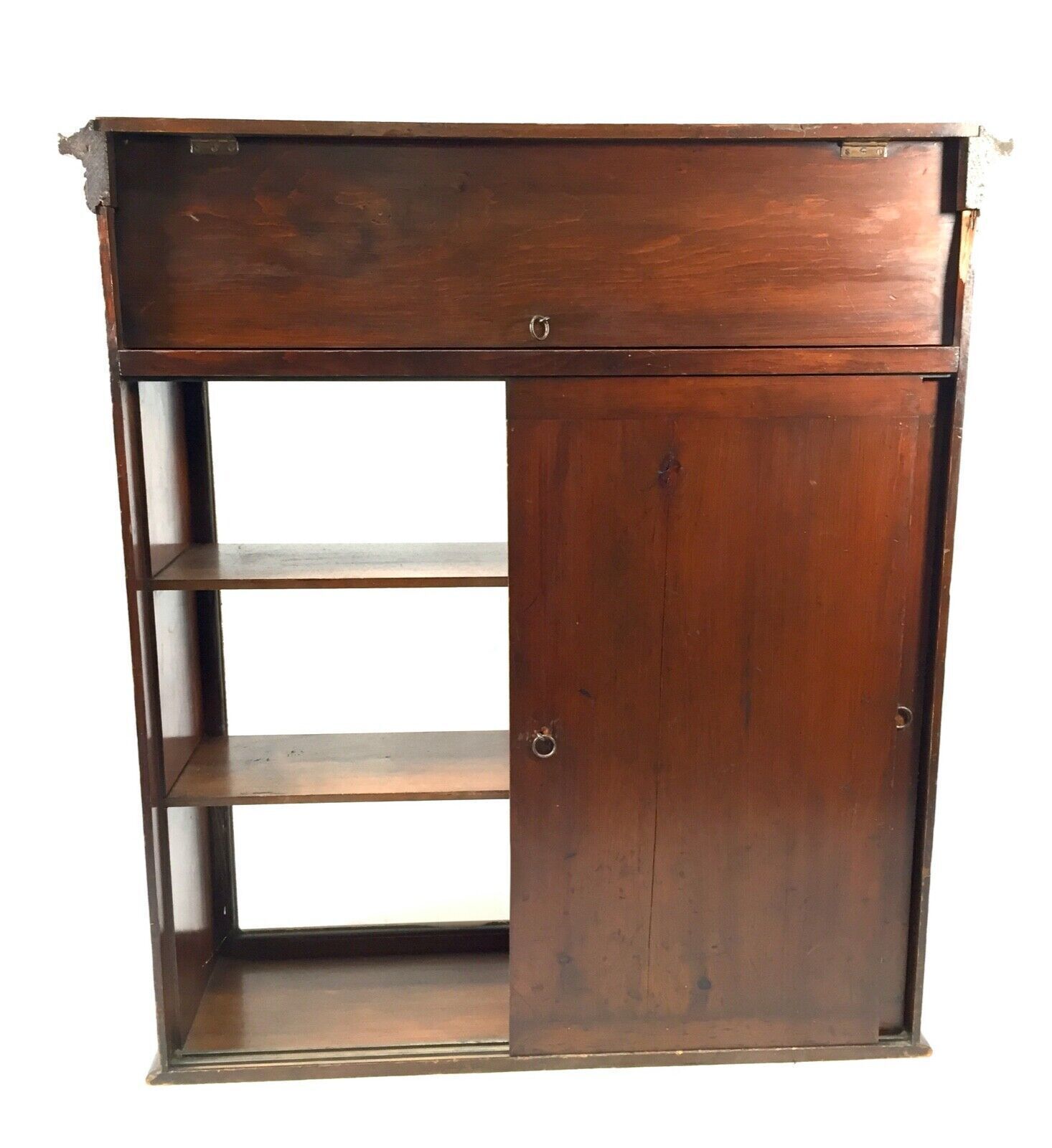 1499.0 Antique Advertising Shop Display Cabinet Bookcase For Eyre & Spottiswoode C.1900 photo