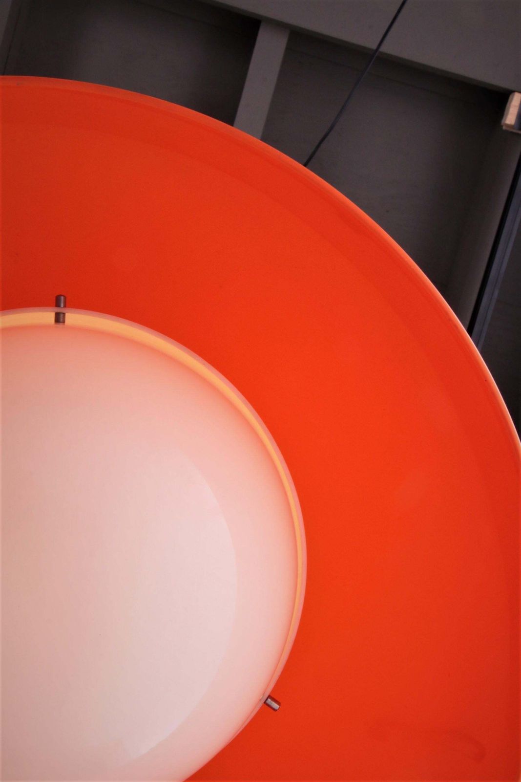 photo vinterior Hanging Lamp Orange Design By Achille & Pier Giacomo By Kartell, 1959