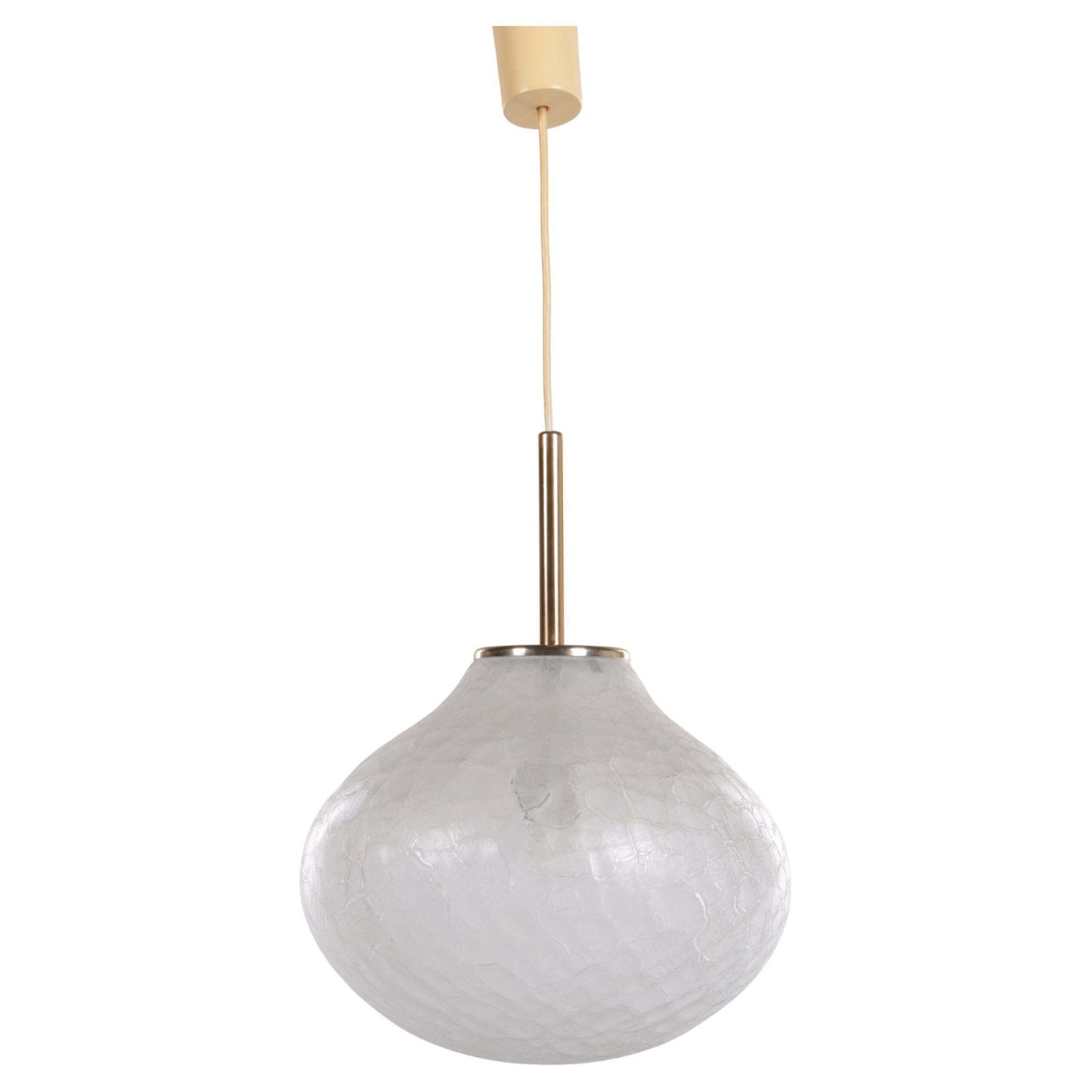 Very Rare Glass Hanging Lamp By Doria Leuchten, 1960, Germany