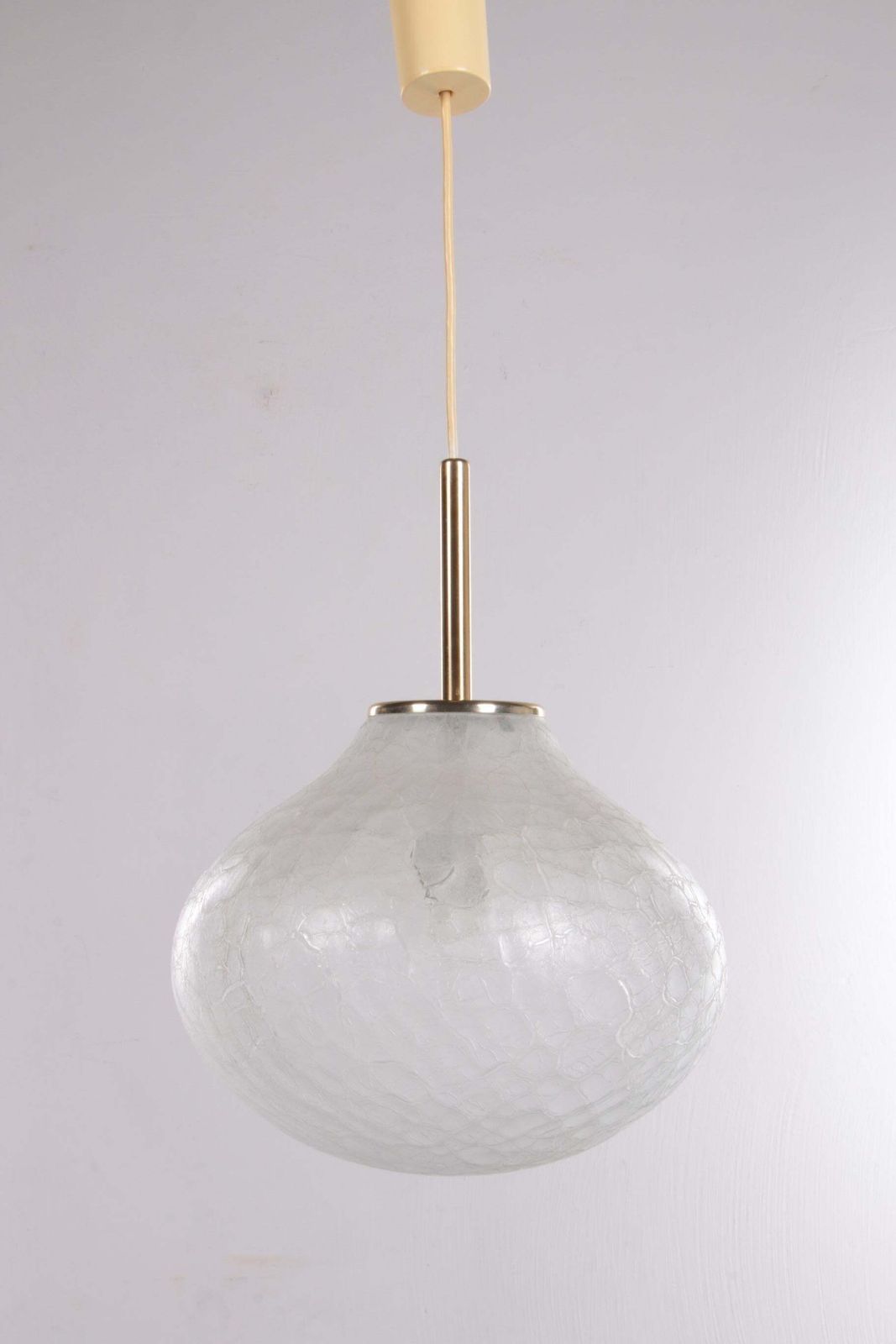 Very Rare Glass Hanging Lamp By Doria Leuchten, 1960, Germany photo furniture
