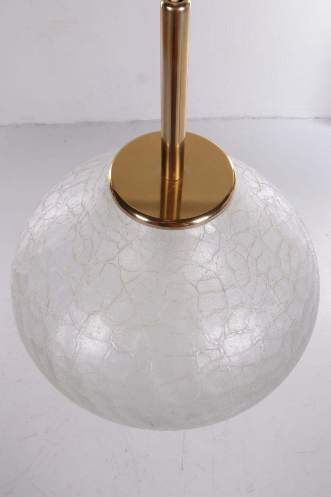 Very Rare Glass Hanging Lamp By Doria Leuchten, 1960, Germany photo vintage