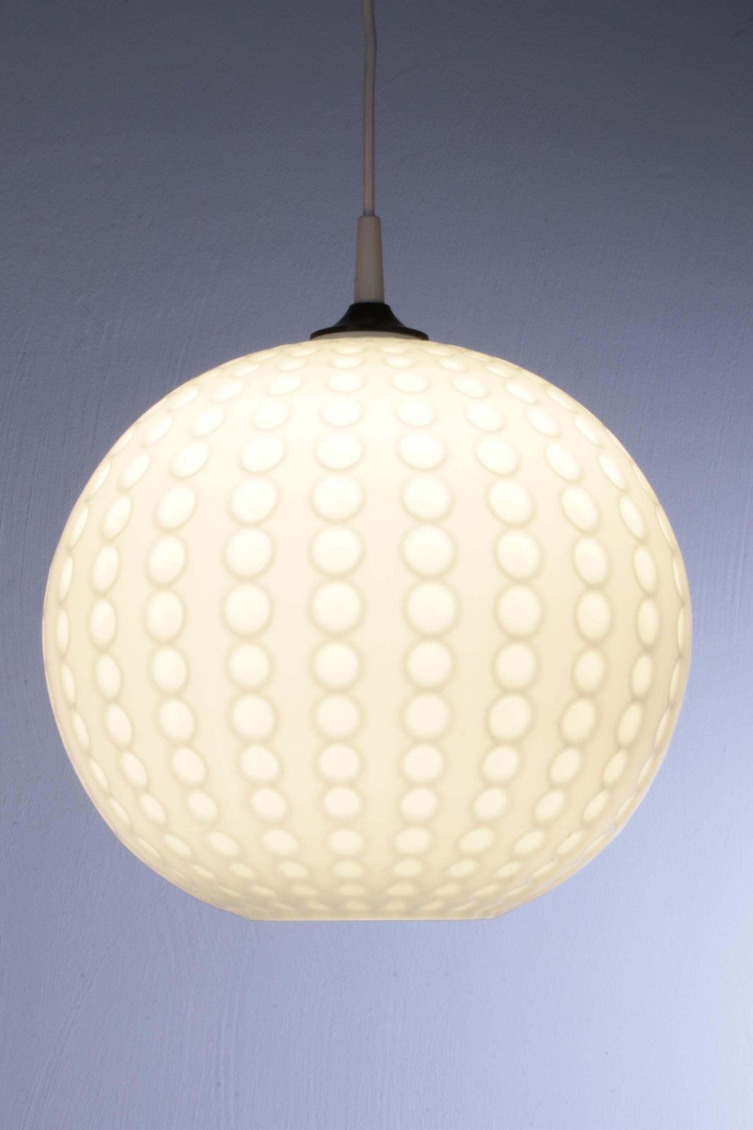 Vintage Milk Glass Hanging Lamp By Peill Und Putzler, 1960s photo Lighting