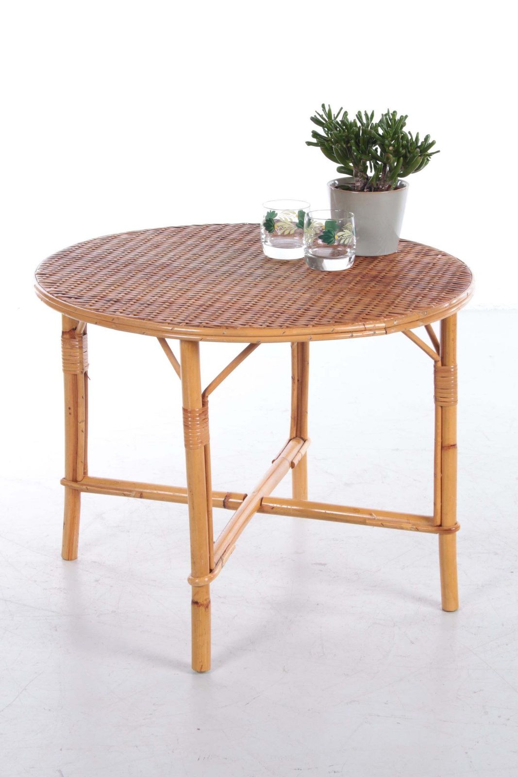 photo for sale Vintage Round Coffee Table Bohemian Style, 1960