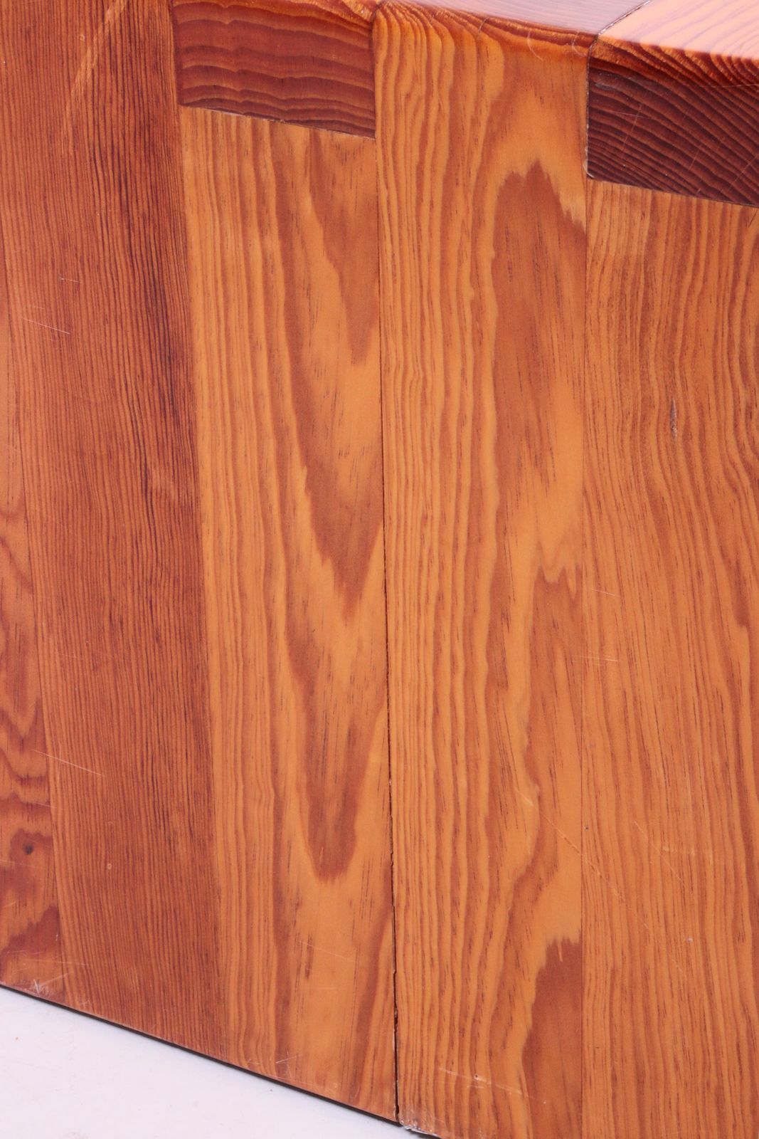 1411.0 Brutalist Pine Wood French Coffee Table, 1970 France photo