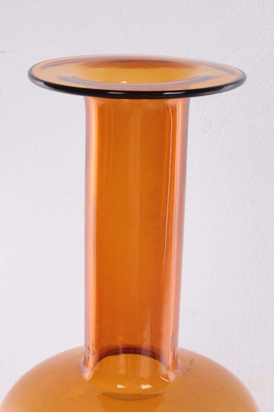 Otto Brauer Scandinavian Yellow Glass Kastrup Gulvases For Holmegaard, 1960s photo furniture