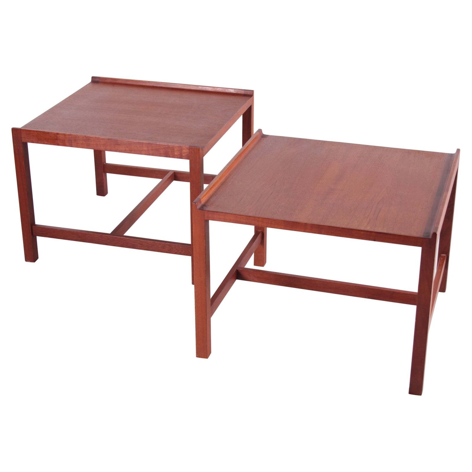 Danish Mid Century Teakwood Side Tables By Illums Bolighus 1960