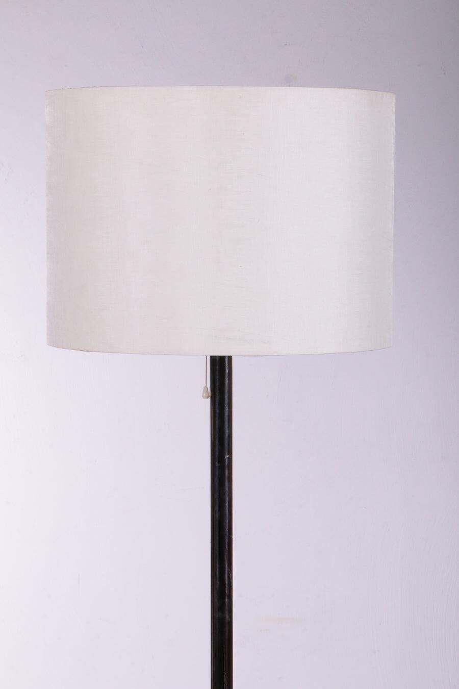 Large Floor Lamp With Chrome Stem And 3 Light Fittings In The Shade By Temde photo for sale