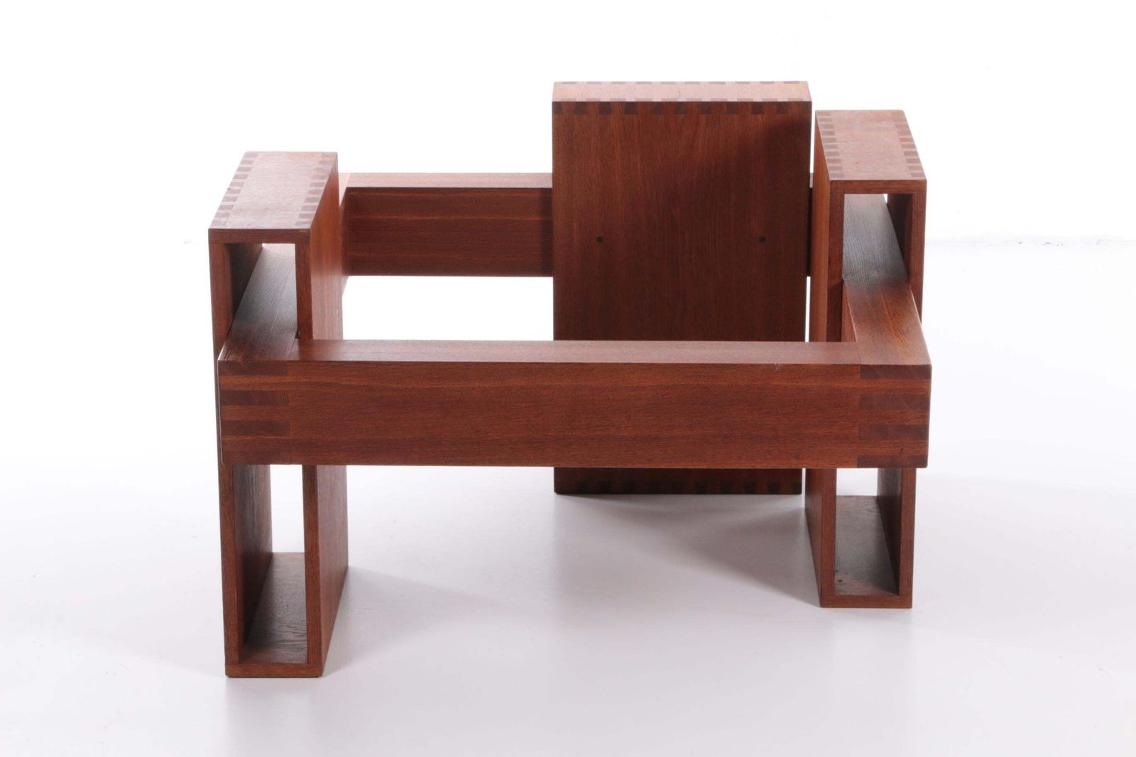 photo vintage French Brutalist Design Coffee Table Of Teak With Glass Top, 1970