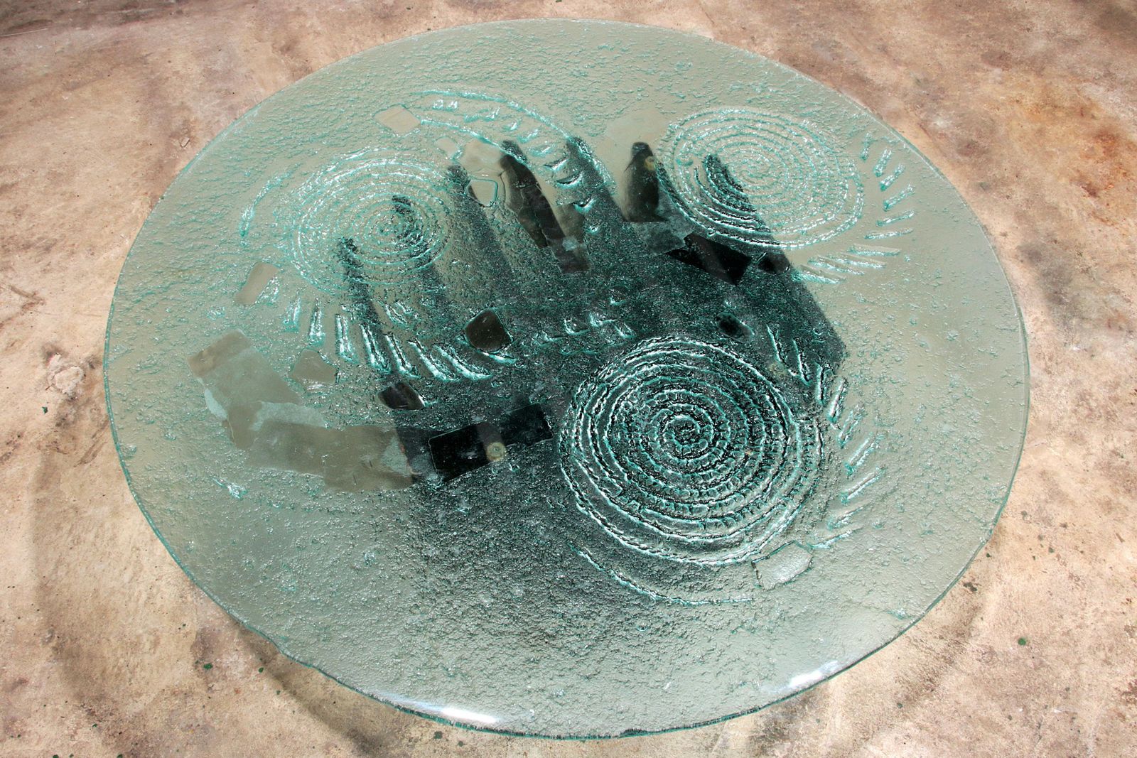Sculptural Glass Coffee Table By Heinz Lilienthal 1970, Germany photo Furniture