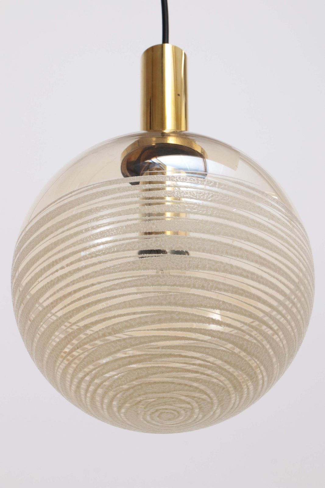 Vintage Set Of Three Glashutte Limburg Hanging Lamps, 1960s Germany. photo vintage