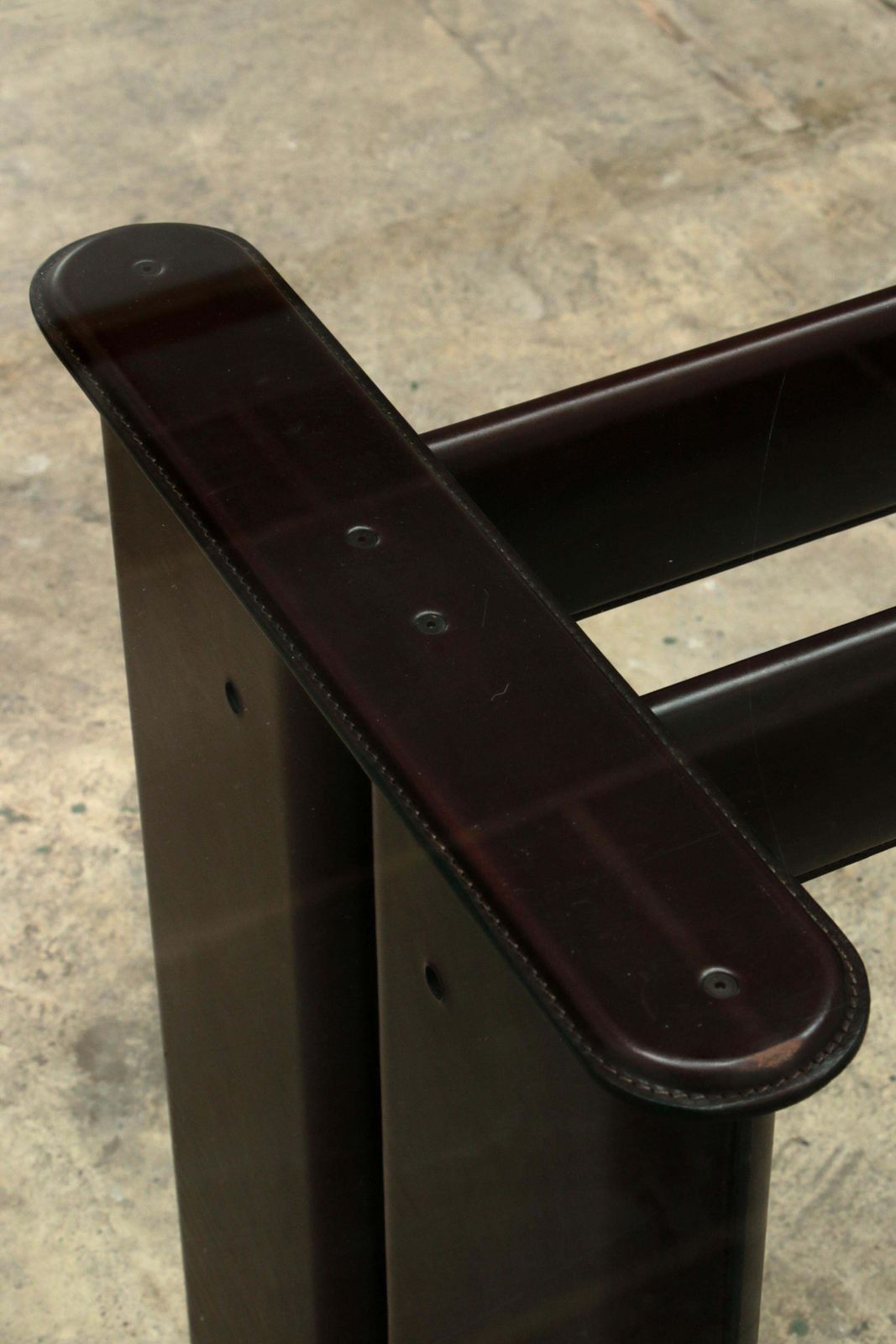 Furniture Tito Agnoli For Matteo Grassi Leather Dining Table And Six Chairs photo
