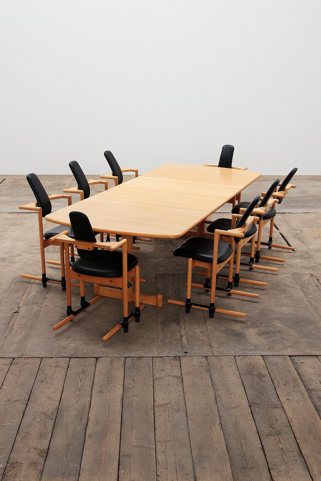Stokke Dining Room Set Large Table With 8 Chairs Design Peter Opsvik, 1990 photo for sale