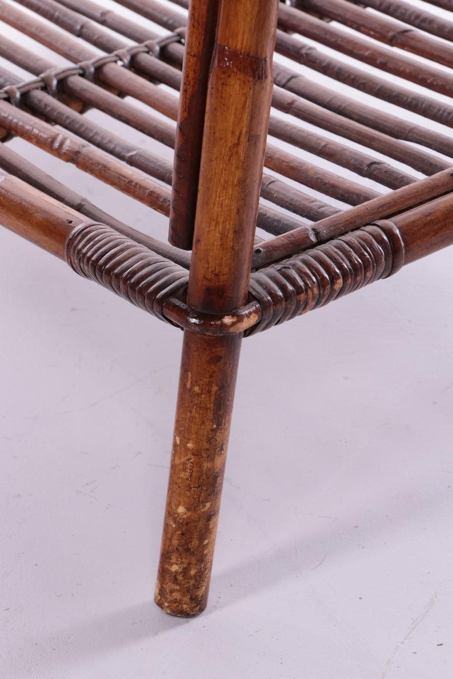 Bamboo Side Table With Warehouse Shelves France, 1960s photo for sale
