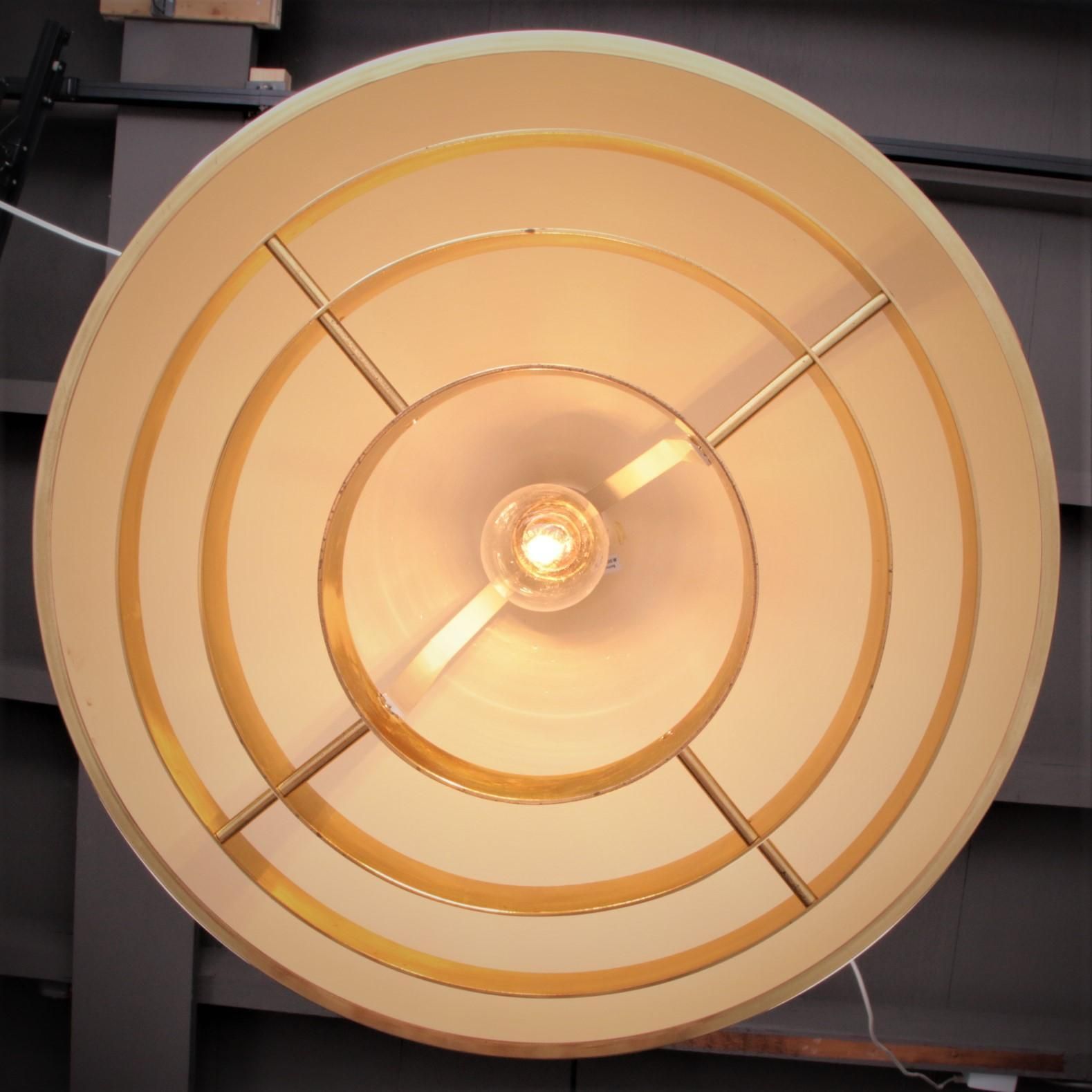 Vintage Brass Hanging Lamp By Vereinigte Werkstatten Collection, 1960 photo buy