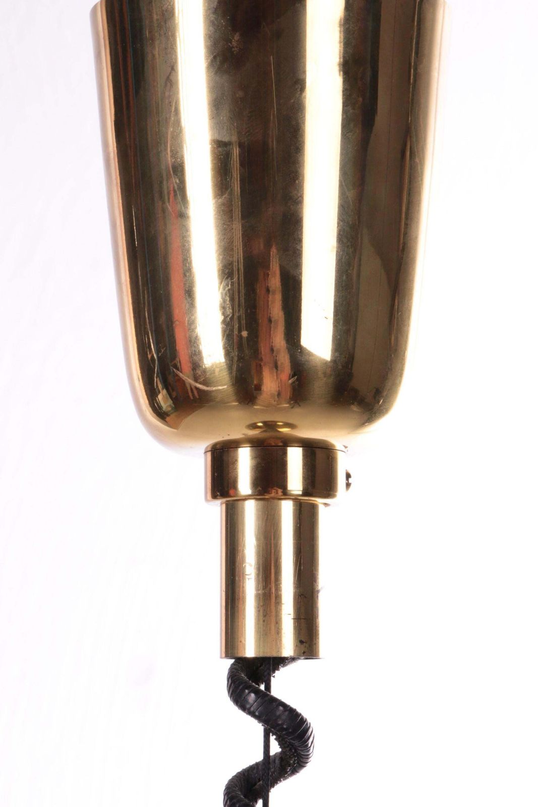 Lighting Vintage Brass Hanging Lamp By Vereinigte Werkstatten Collection, 1960 photo