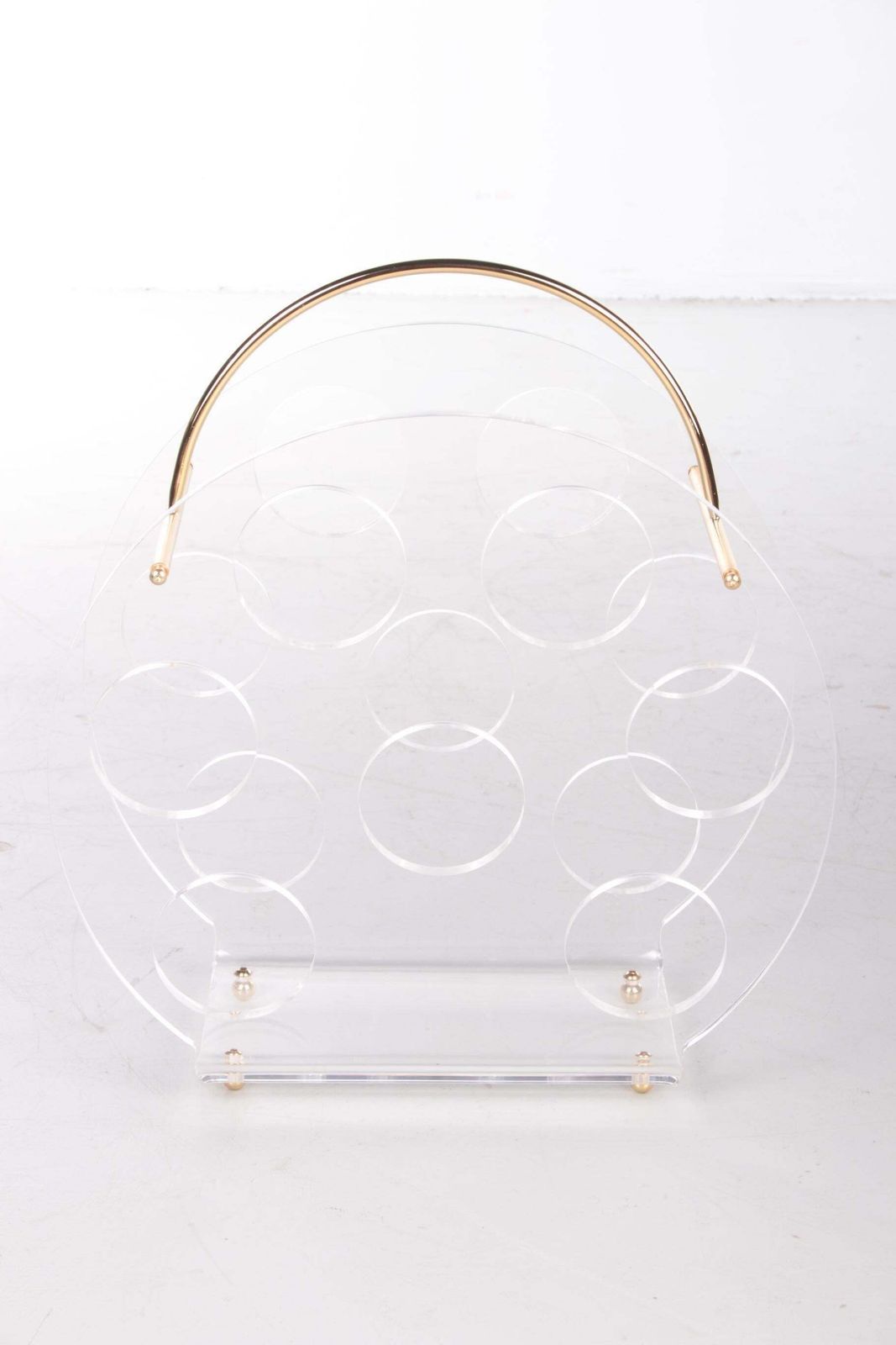 Charles Hollis Jones Style Wine Rack Made Of Plexiglas, 1970s photo buy