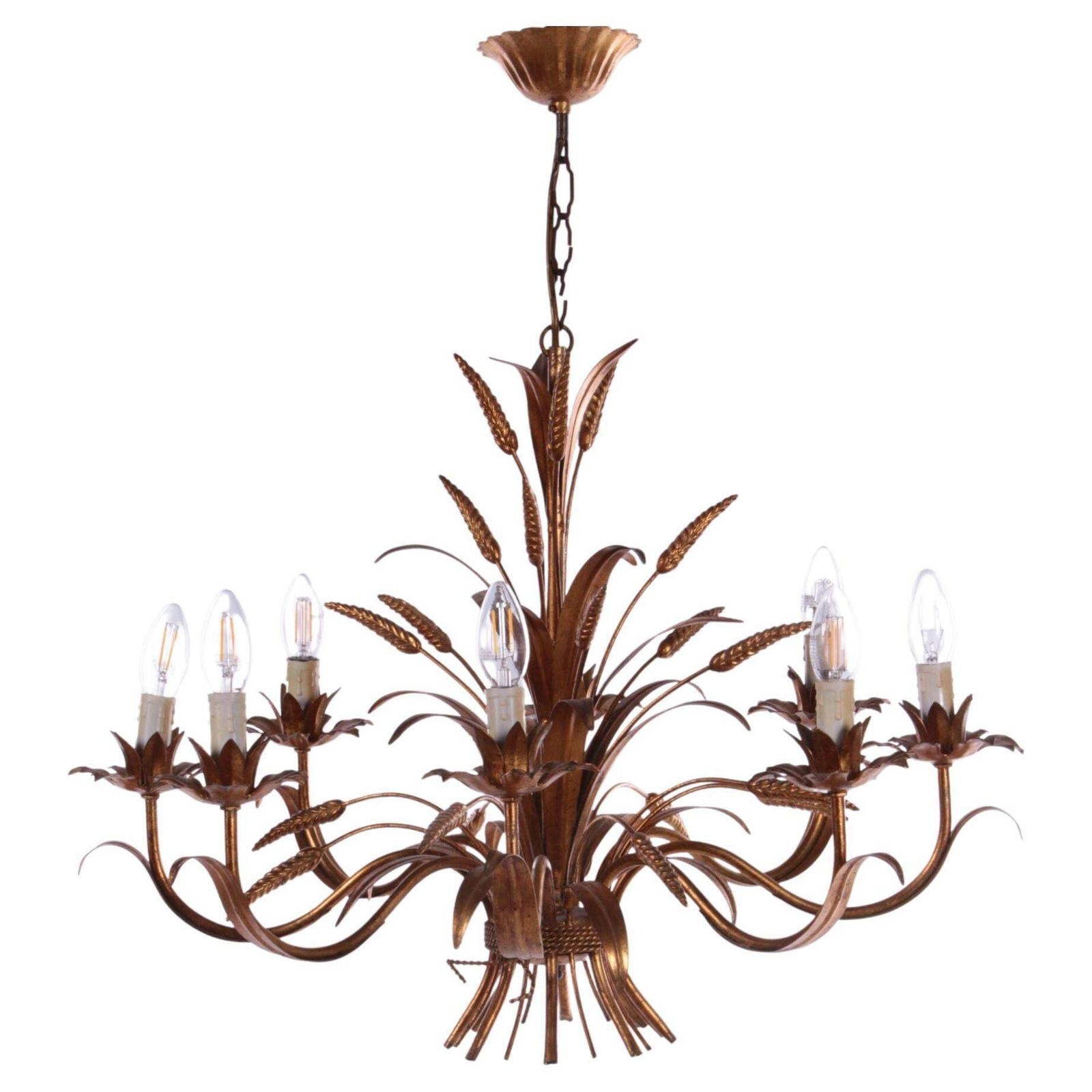 Golde Hollywood Regency Hanglamp From Hans Kogl Design 1970, Italy photo furniture