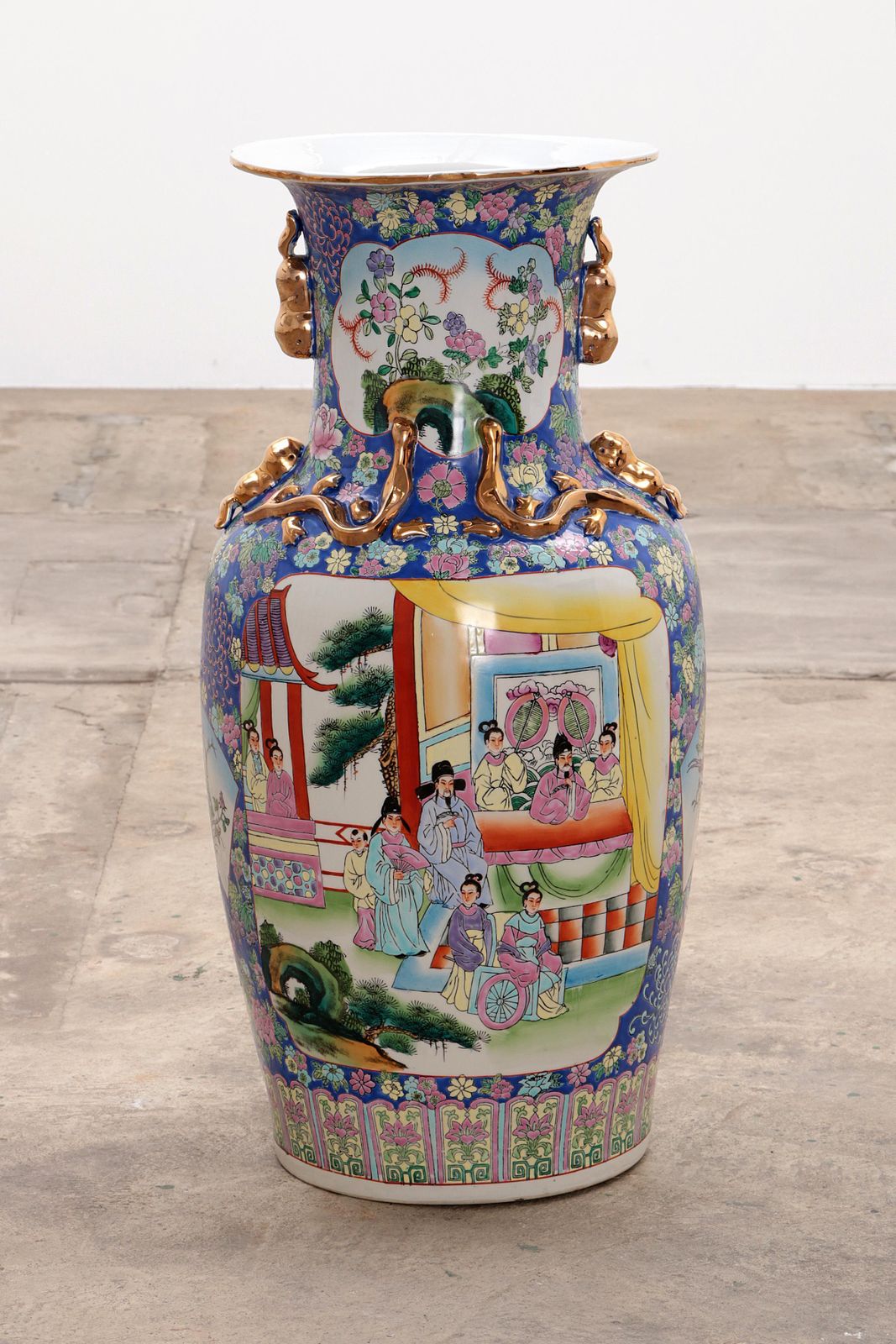 Old Chinese Ceramic Hand Painted Vase photo Home Decor
