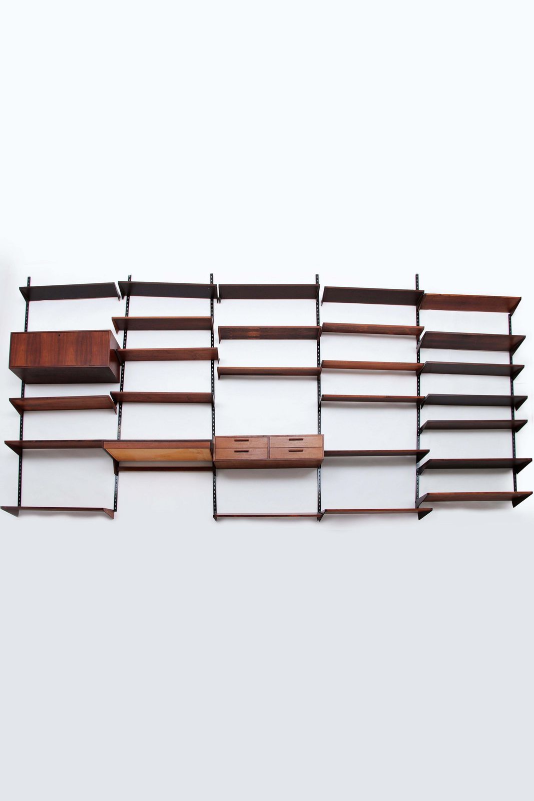 Modular Dark Wooden Wall System From Kai Kristiansen   Fm Møbler photo furniture