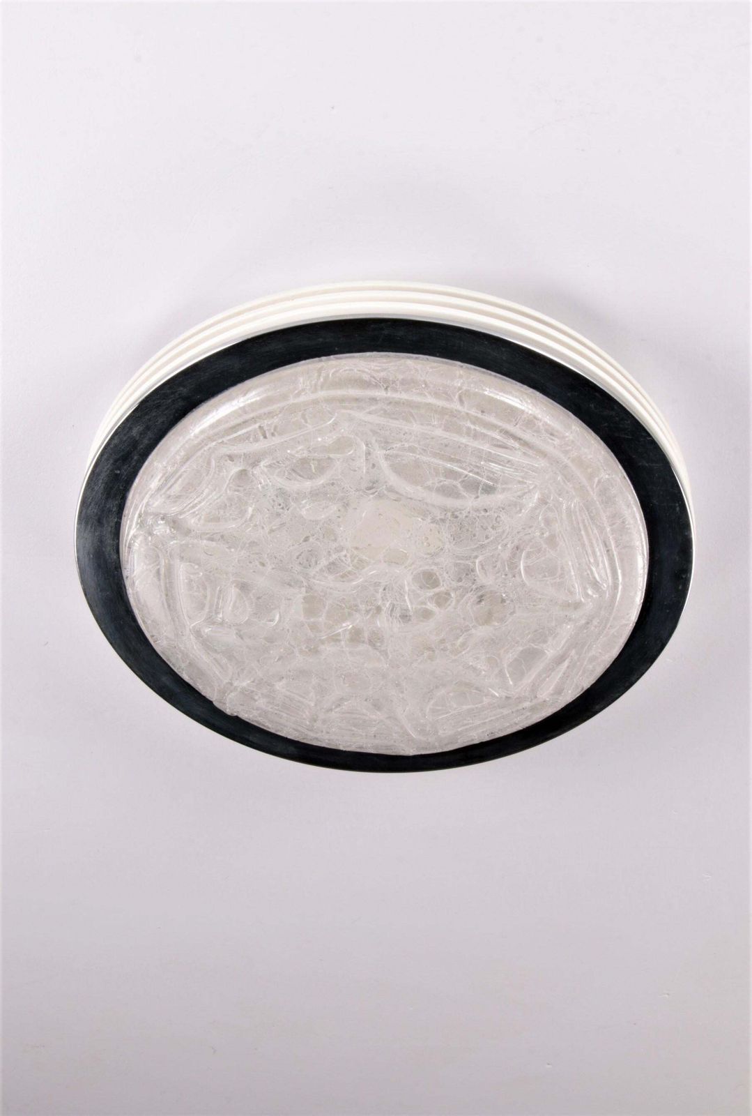 Vintage Ceiling Lamp Doria Leuchten With Ice Glass And Metal, Germany, 1960s photo furniture