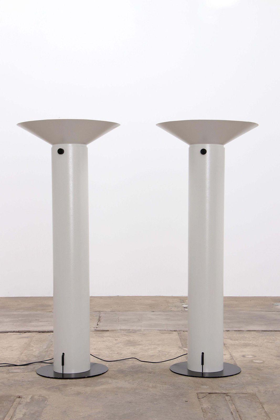 Large And Very Rare Big White Floor Lamps By Elio Martinelli, 1960 Italy photo for sale