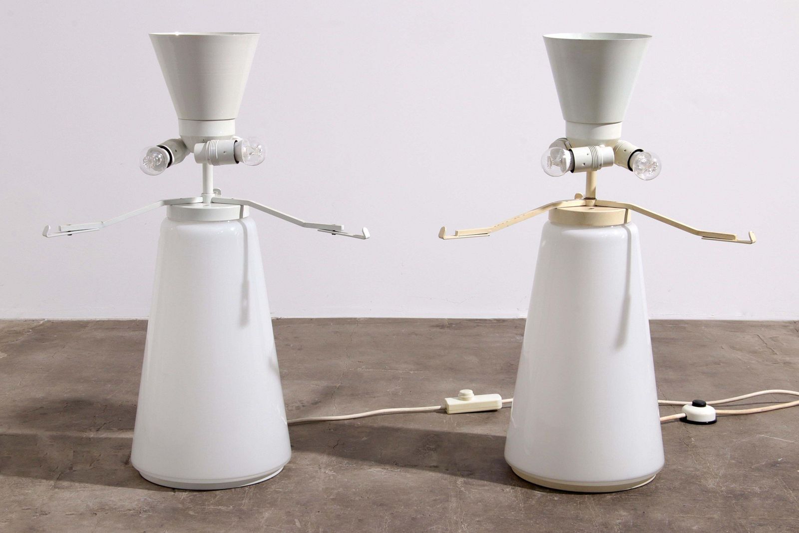 Rare Large Vetri Murano Mushroom Table Lamps, 1970s photo buy