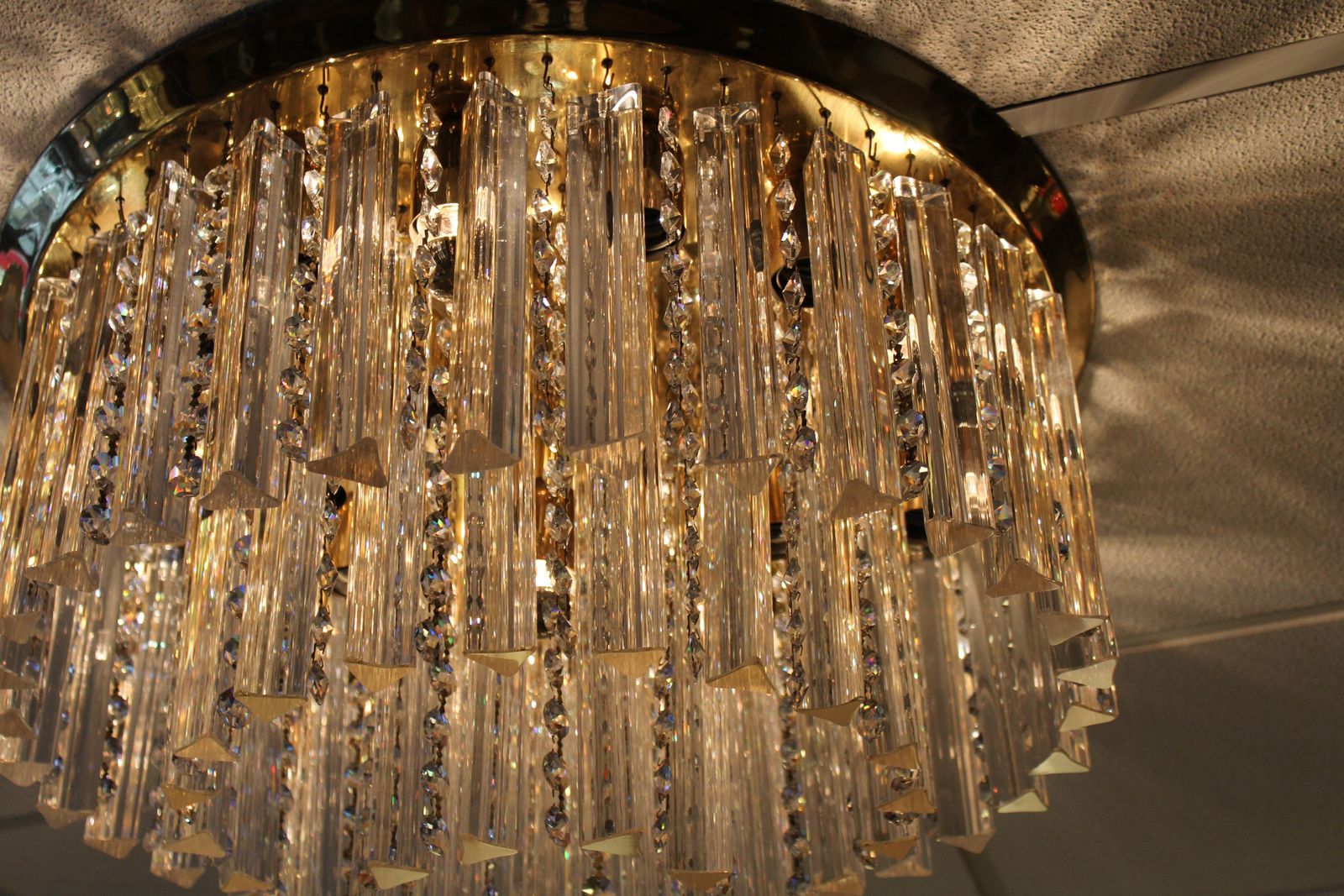 Plaffoniere With Murano Glass Crystals Made Bu J.T. Kalmar Austria photo Lighting