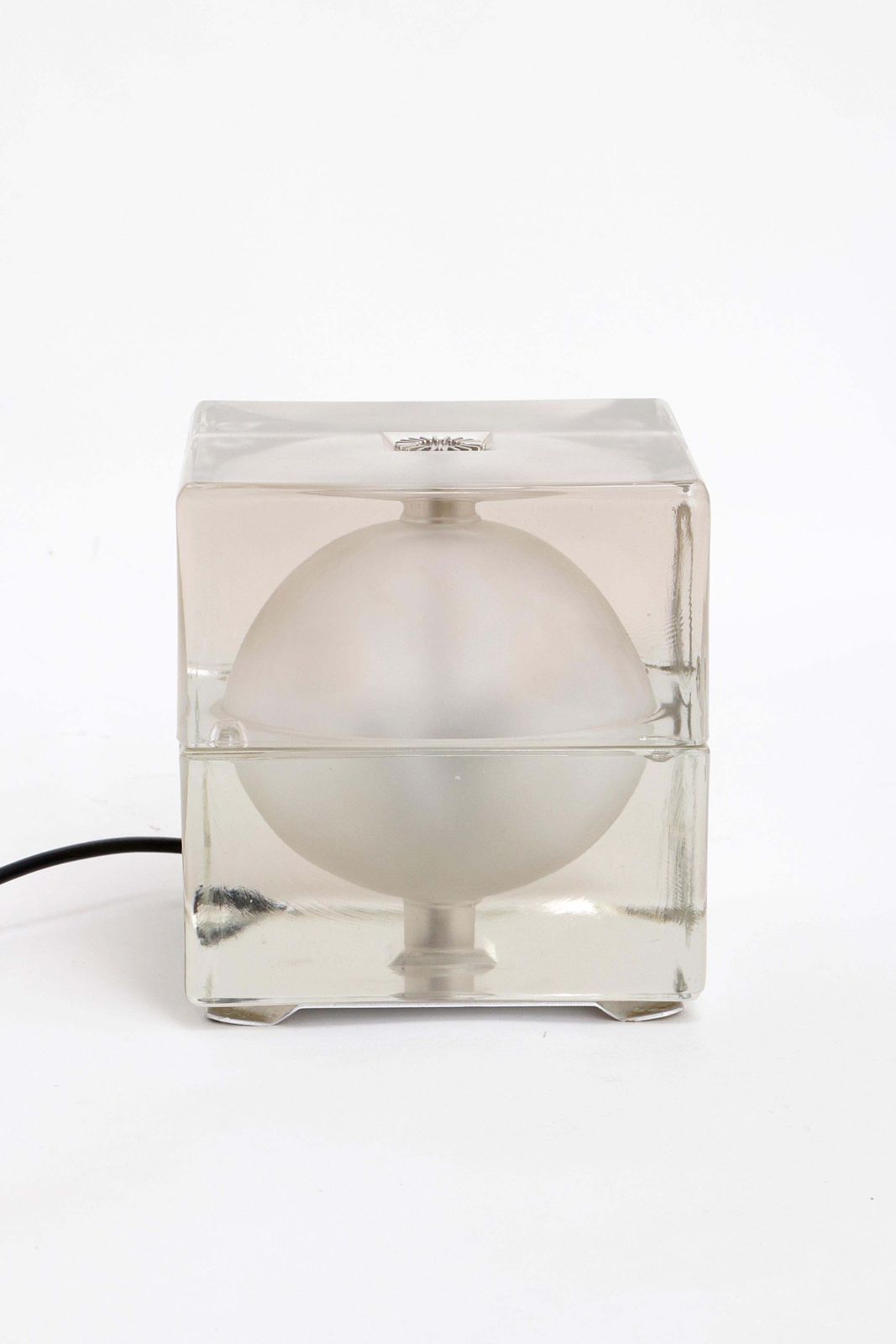 Alessandro Mendini “Cubosfera” Table Lamp Metal Crome Glass 1968 Italy photo 4533.0
