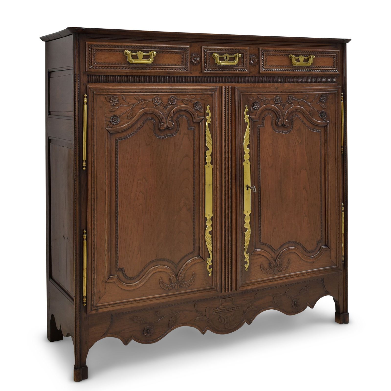 Antique! Tall Chest Of Drawers Restored Baroque Louis XV Circa 1790 Oak Sideboard Vertiko