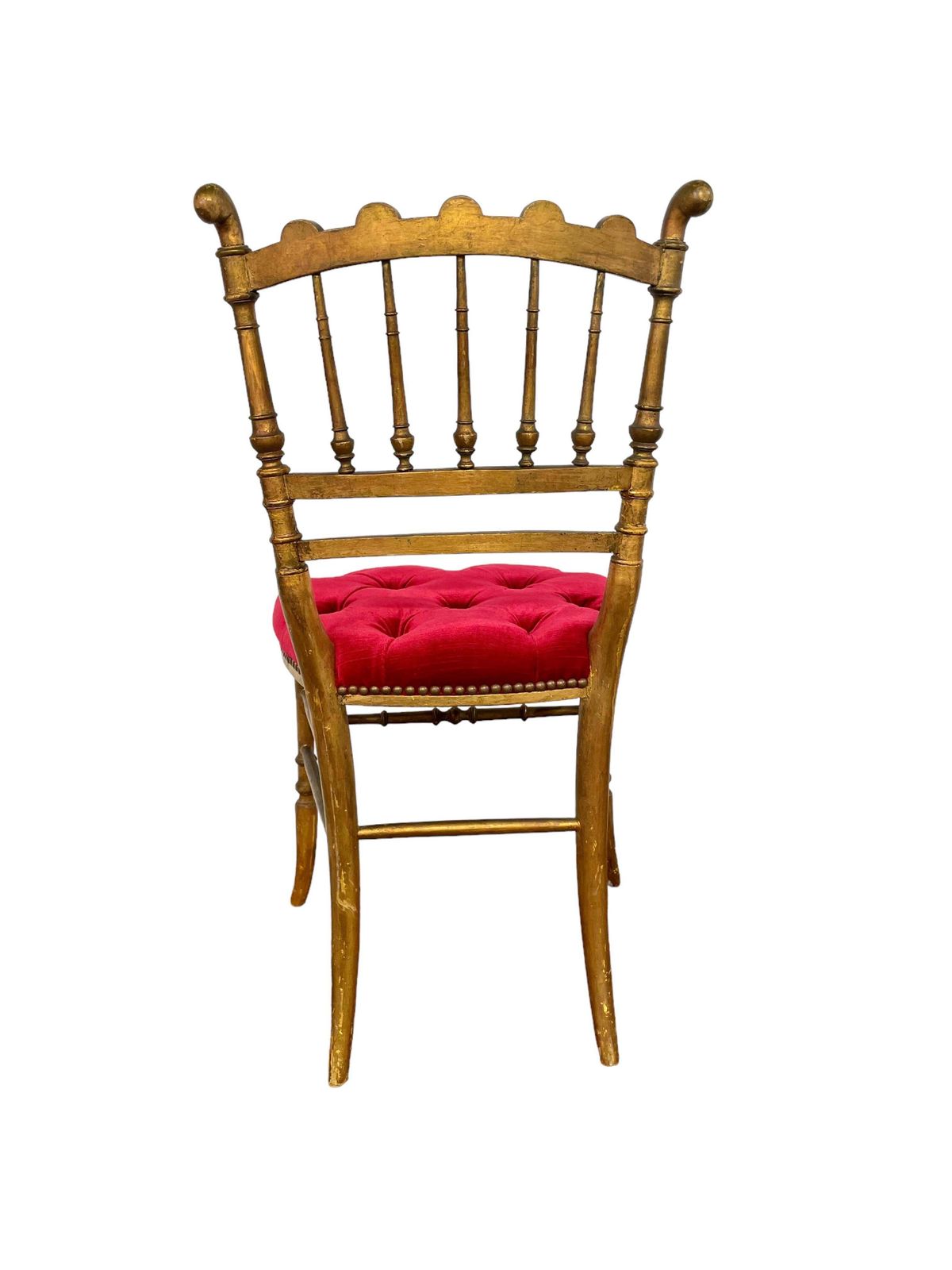 1880s Set Of 2 French Giltwood Opera Chairs photo for sale