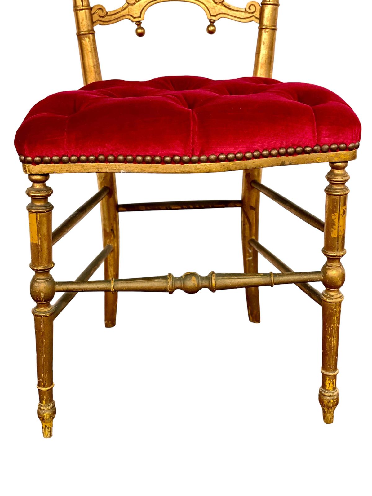 photo for sale 1880s Set Of 2 French Giltwood Opera Chairs