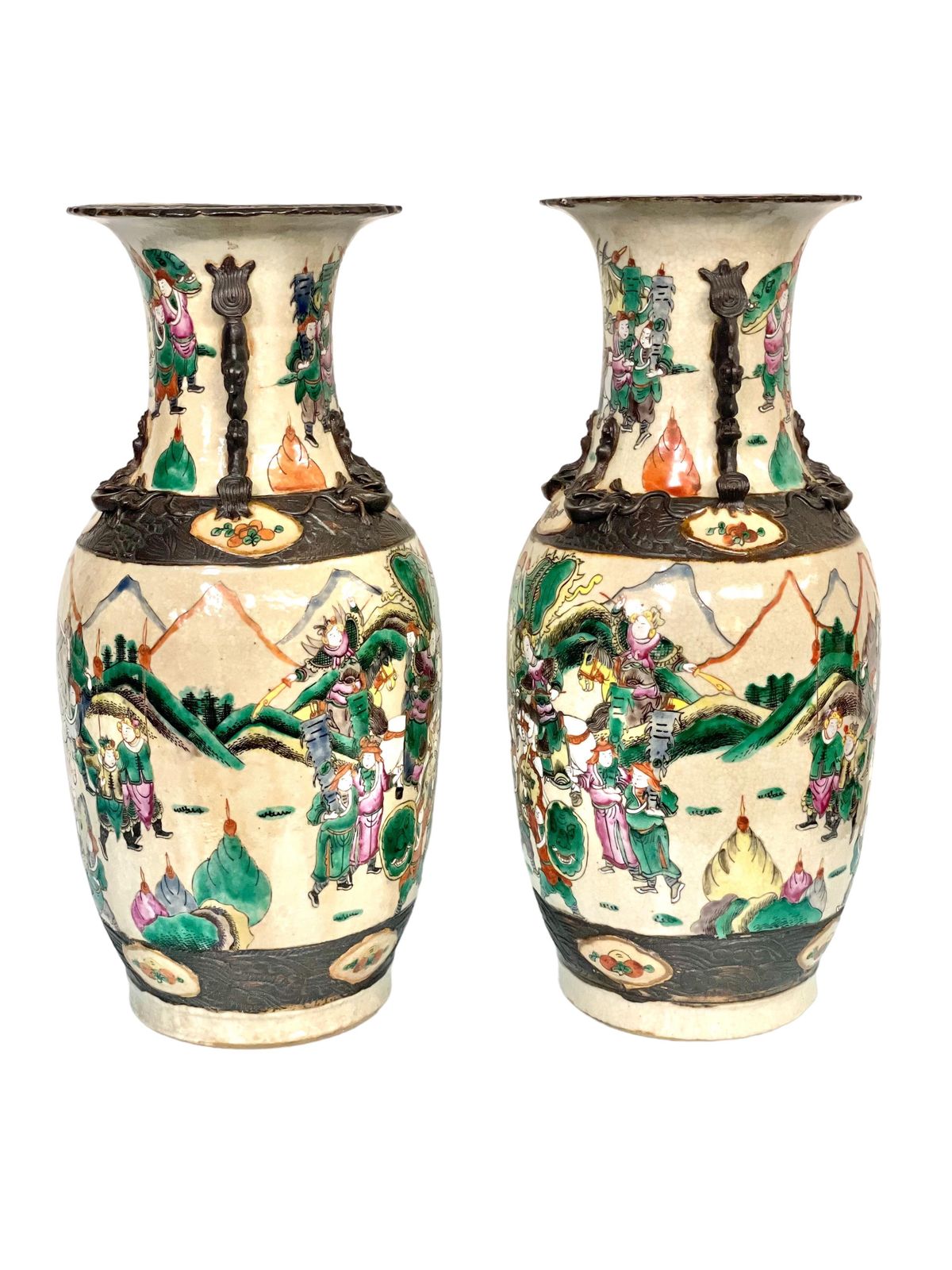 Antique Pair Of Large Chinese Vases photo 3789.0