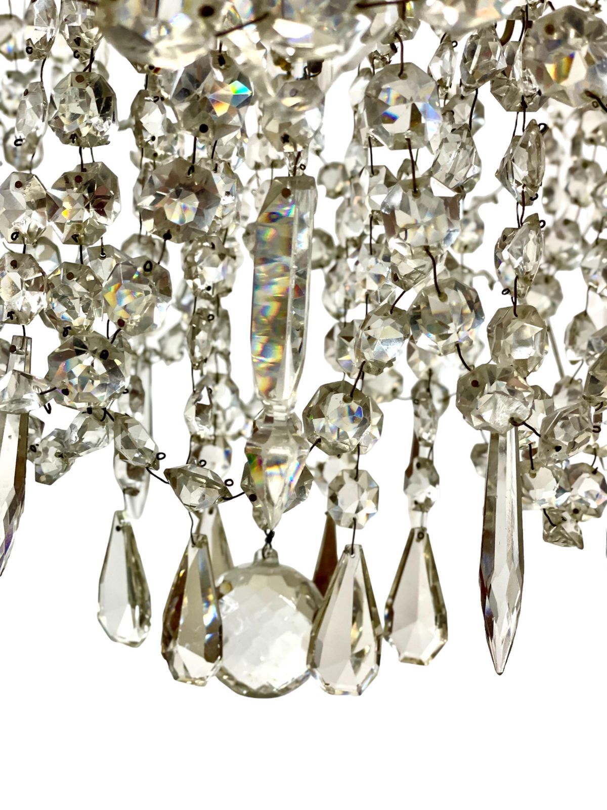 19th Century Large Crystal And Bronze Chandelier Of 12 Lights photo 9664.0
