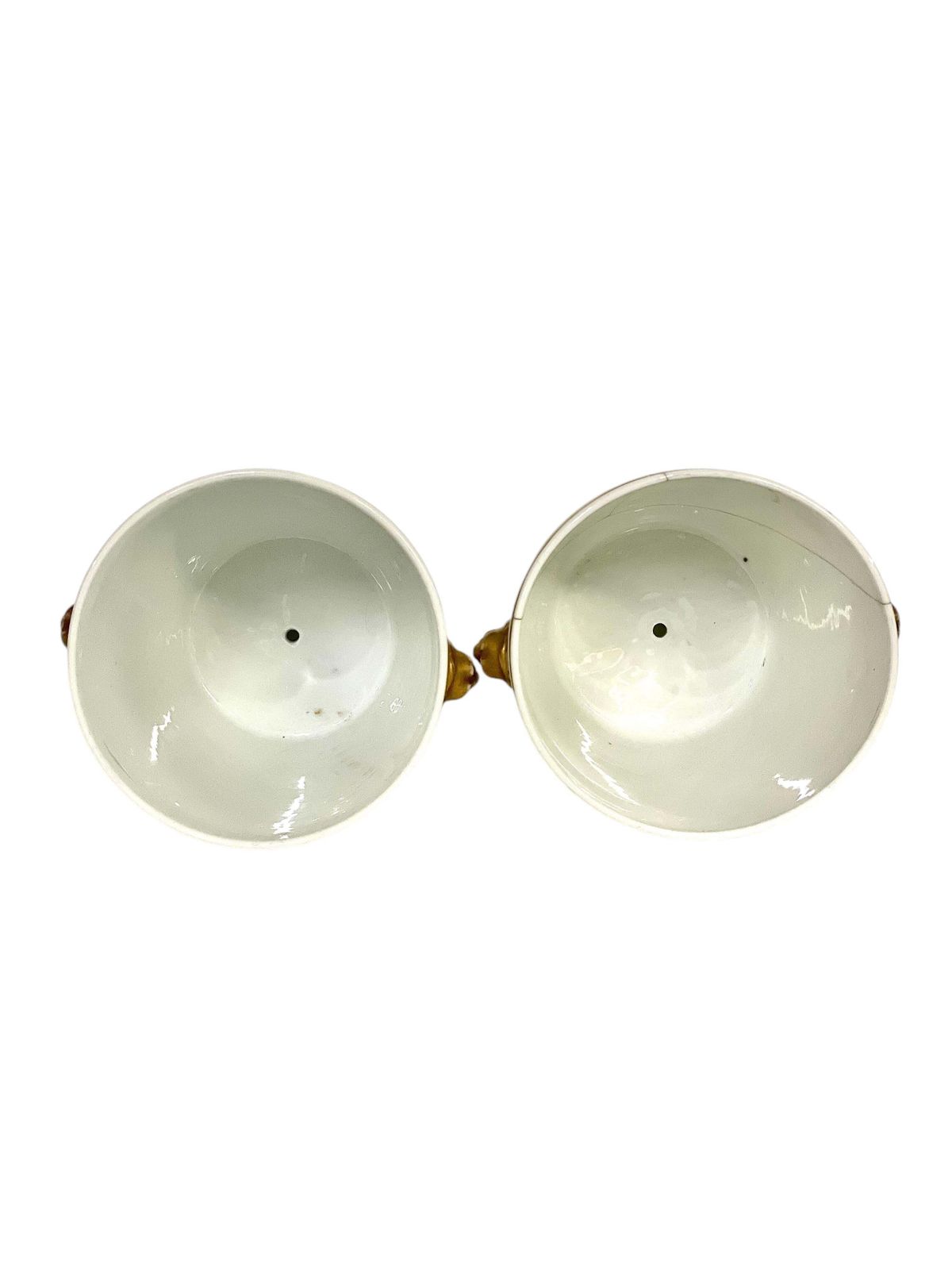 959.0 Pair Of 19th Century Paris Porcelain Cachepots photo