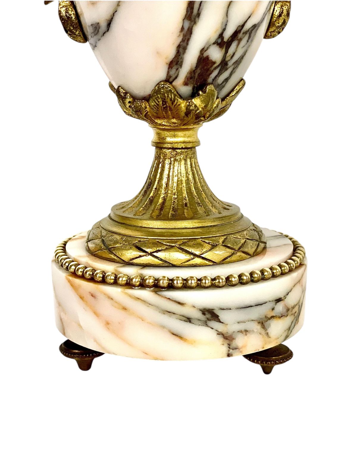 Pair Of 19th Century Gilt Bronze And Marble Cassolettes Or Urns photo buy
