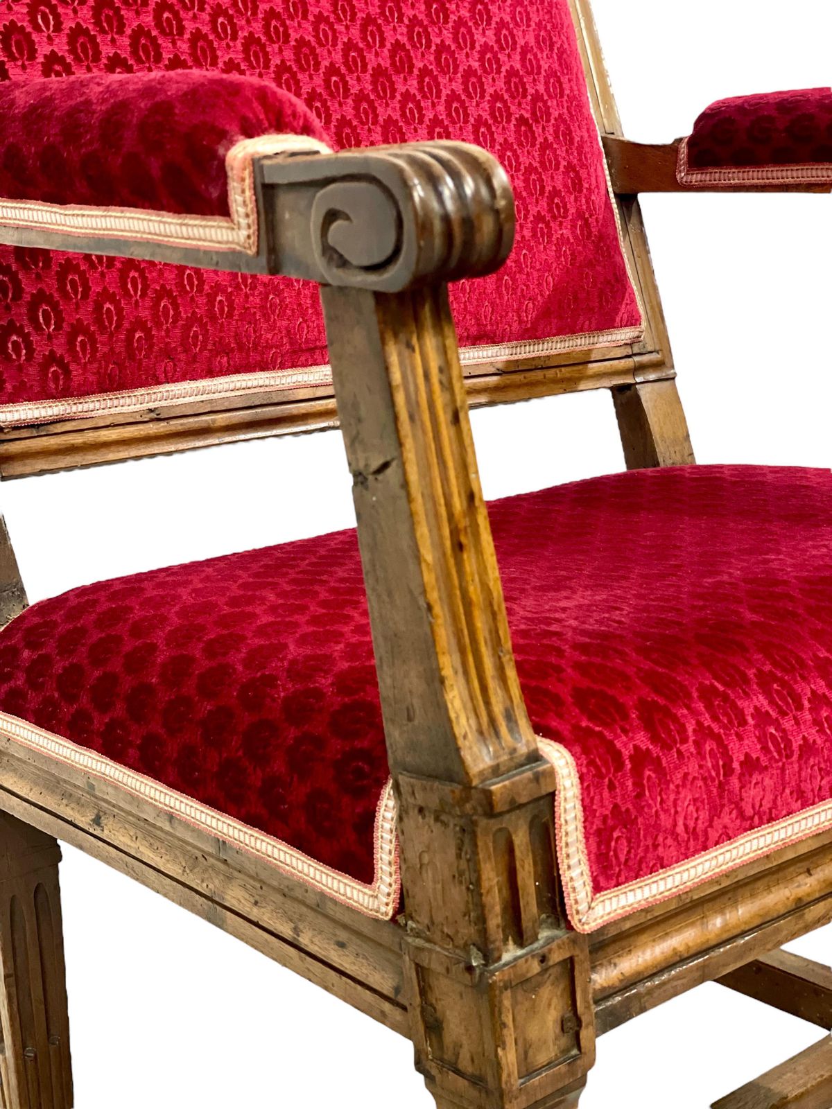 18th Century Louis XVI Walnut Armchair Attributed To Jean Nicolas Blanchard photo 3403.0