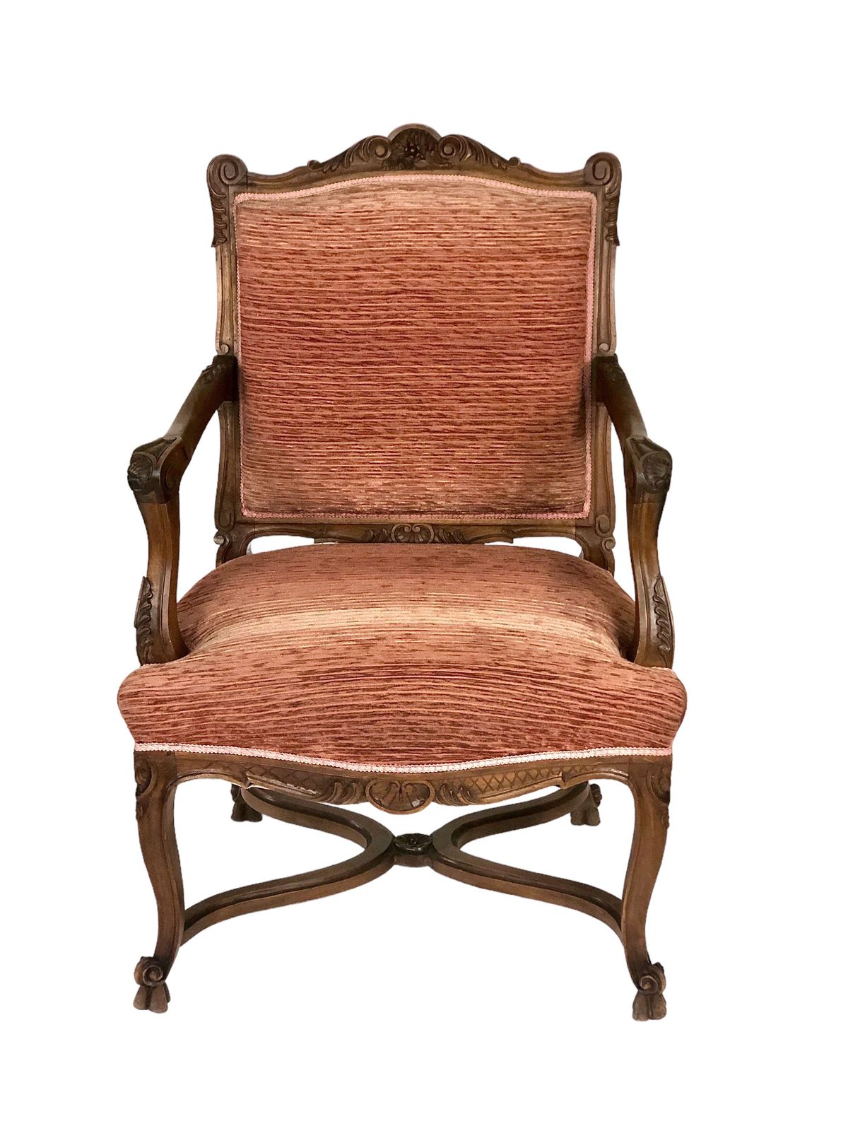 19th Century Pair Of Walnut Regency Chairs Called “Fauteuils à La Reine” photo for sale