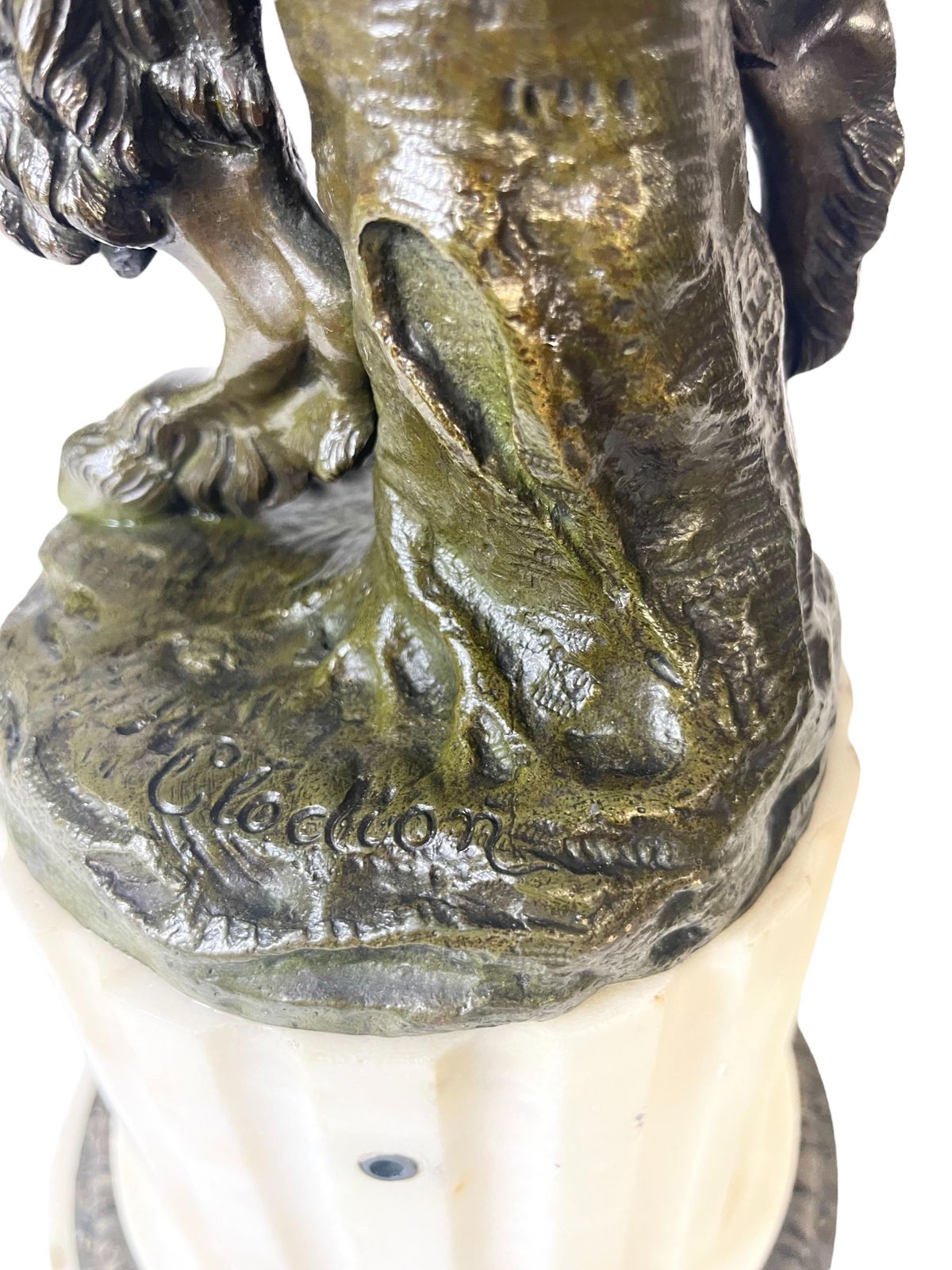 photo furniture Pair Of Bronze Figurines After Michel Clodion