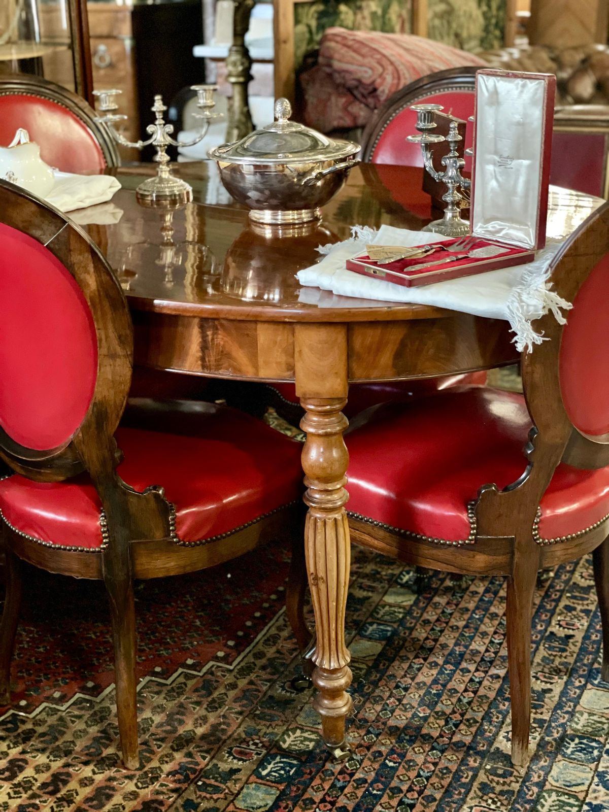 photo for sale 19th Century Extendable Dining Table