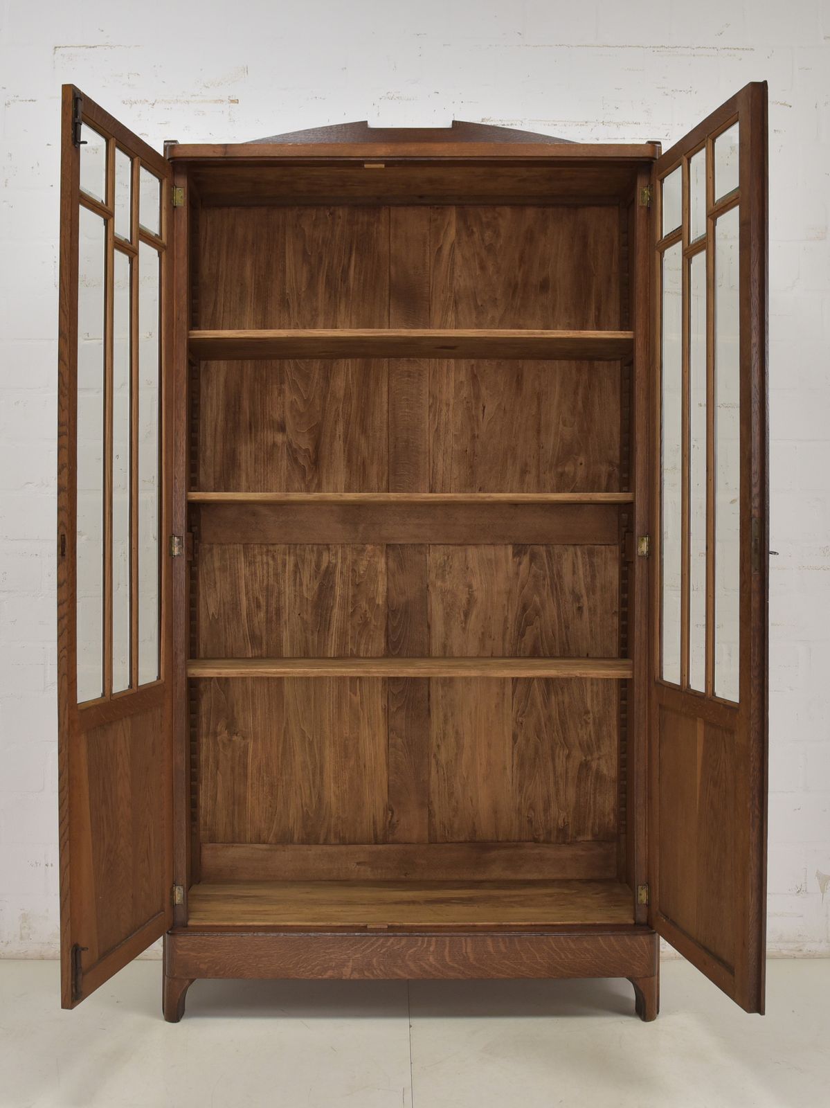 Antique! Bookcase Restored Art Nouveau / Art Deco Oak Display Cabinet photo for sale