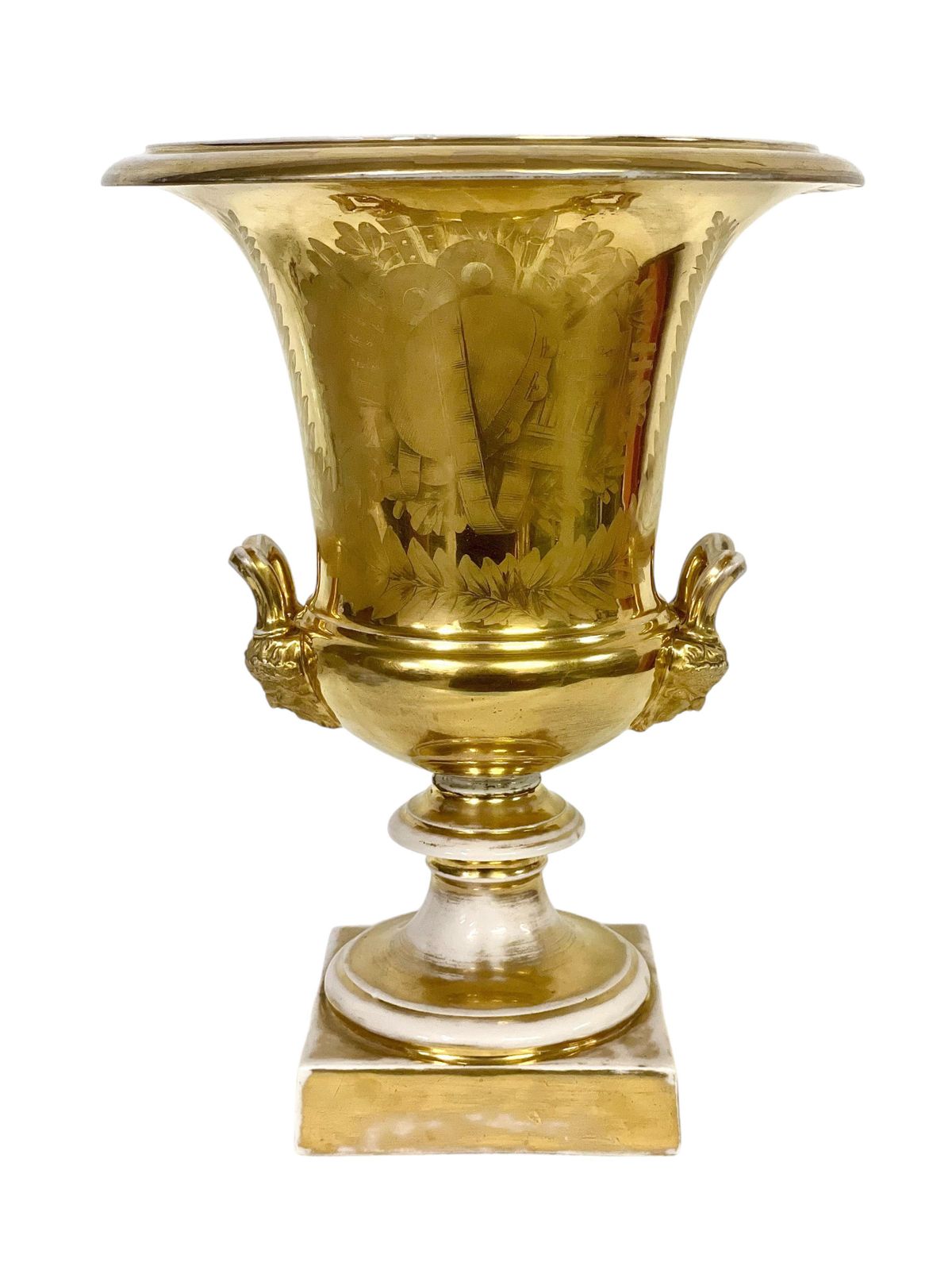Large Gilt Porcelaine De Paris Medici Vase photo 998.0