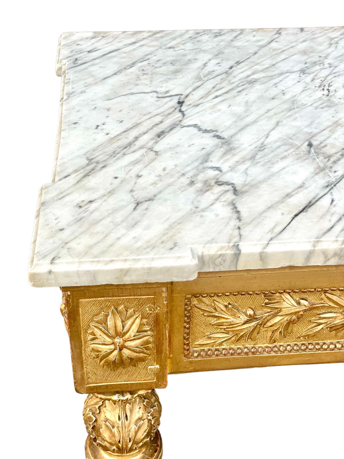 18th Century Opulent And Large Louis XVI Period Giltwood Console Table photo vintage