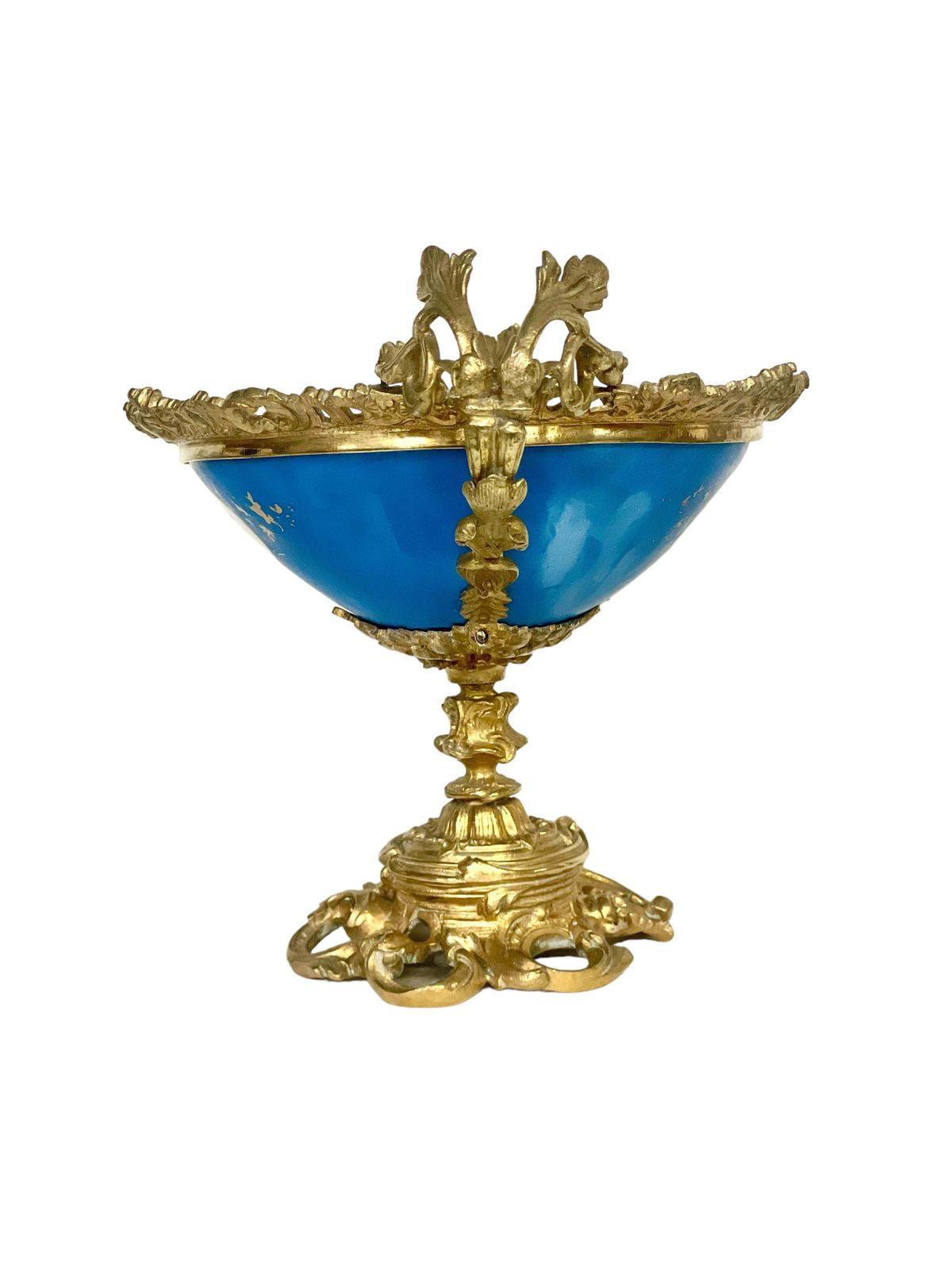 19th Century Napoleon III Sèvres Style Porcelain And Bronze Centerpiece photo vinterior