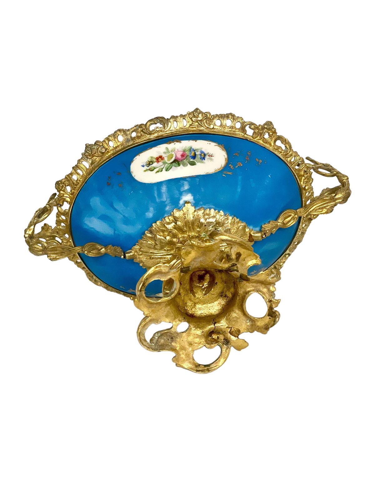 photo vintage 19th Century Napoleon III Sèvres Style Porcelain And Bronze Centerpiece