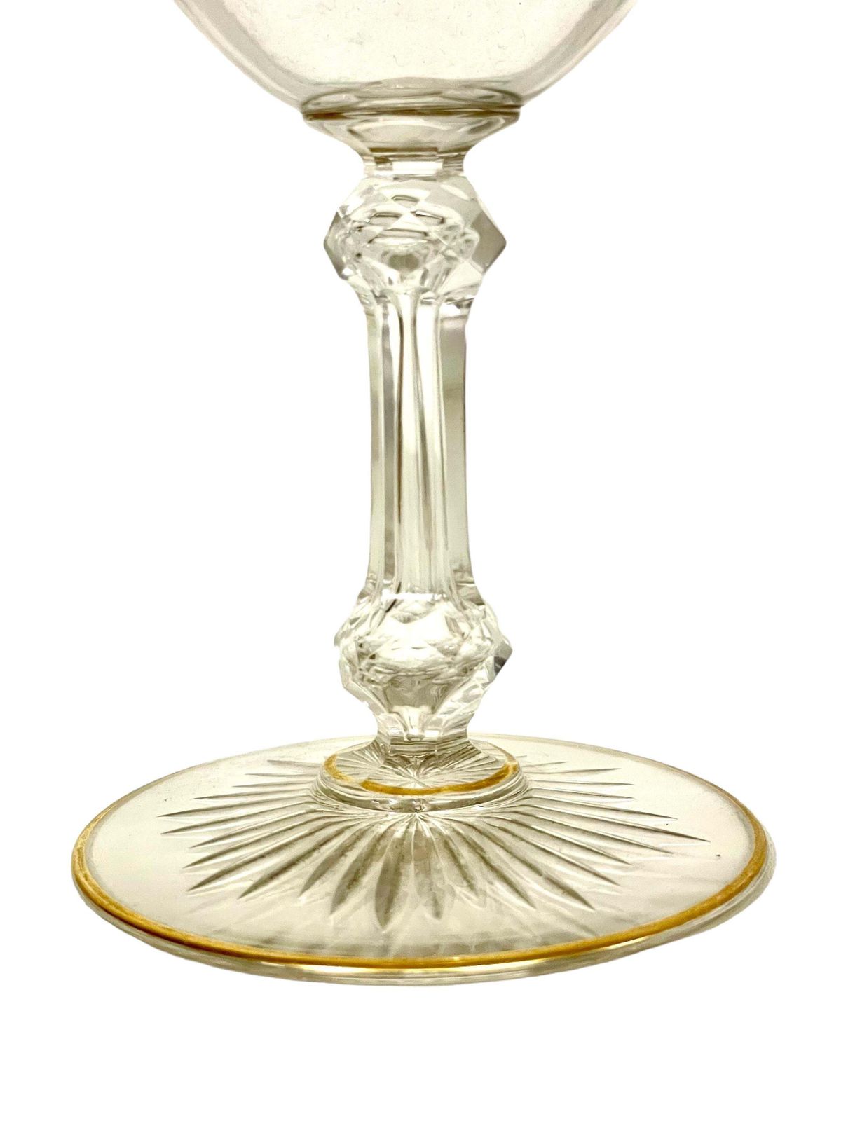 19th Century Twelve Crystal Gilded Champagne Glasses In The Saint Louis Style photo 1809.0