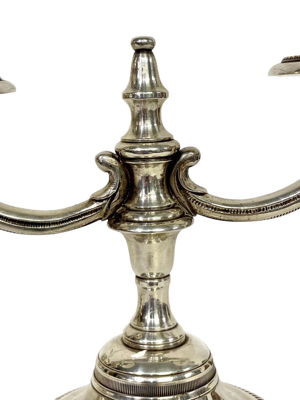 Home Decor Pair Of 19th Century Petite Silver Plated Bronze Candelabras photo