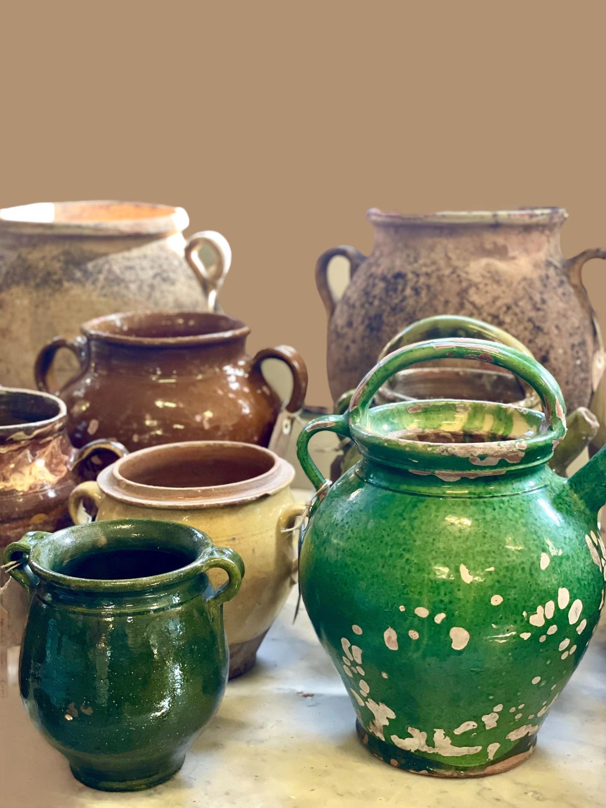 19th C. French Yellow Terracotta Confit Pot photo vinterior